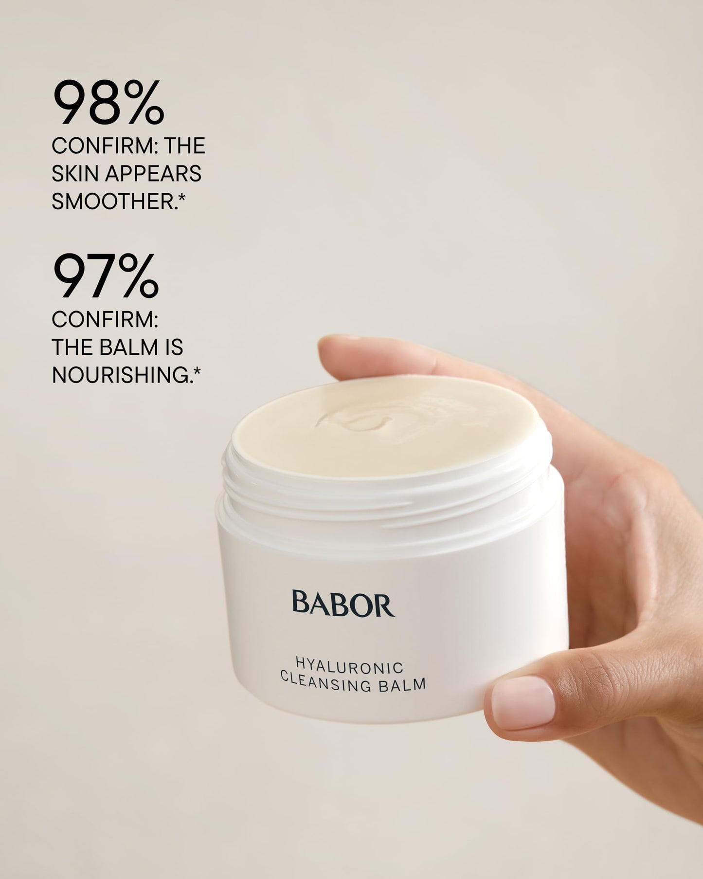 BABOR Hyaluronic Cleansing Balm to Oil for Demanding Skin, Gentle Cleansing for Face Infused with Hyaluronic Acid to Hydrate Skin, 150 ml