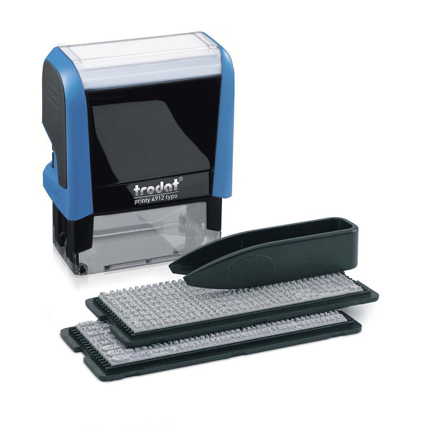 Trodat Printy 4912 Typo Self Inking Rubber Stamp – DIY with 4 Lines Text, Black, 47 x 18 mm