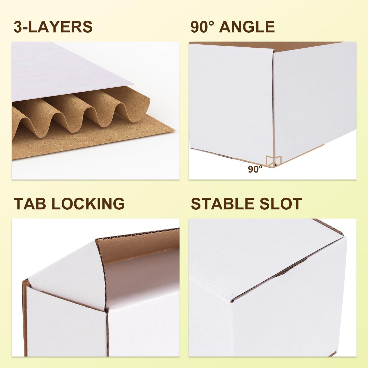 WIFTREY 12x8x6 inches White Shipping Boxes pack of 15, 12 x 8 x 6 Corrugated Cardboard Boxes for Packaging Small Business, Moving, Mailing