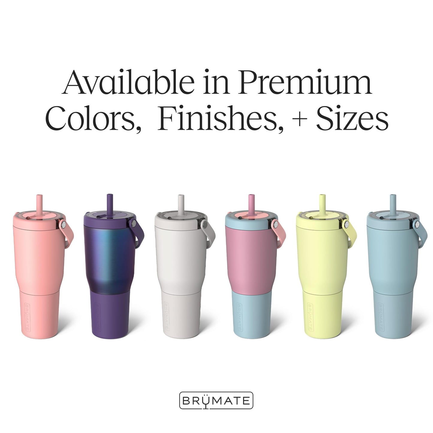 BrüMate Resa 35oz 100% Leakproof Travel Tumbler with Handle & Straw | Flexible Soft Sip Straw | Silicone Sleeve for Durability | Stainless Steel | Cup Holder & Travel Friendly | (Dark Aura)