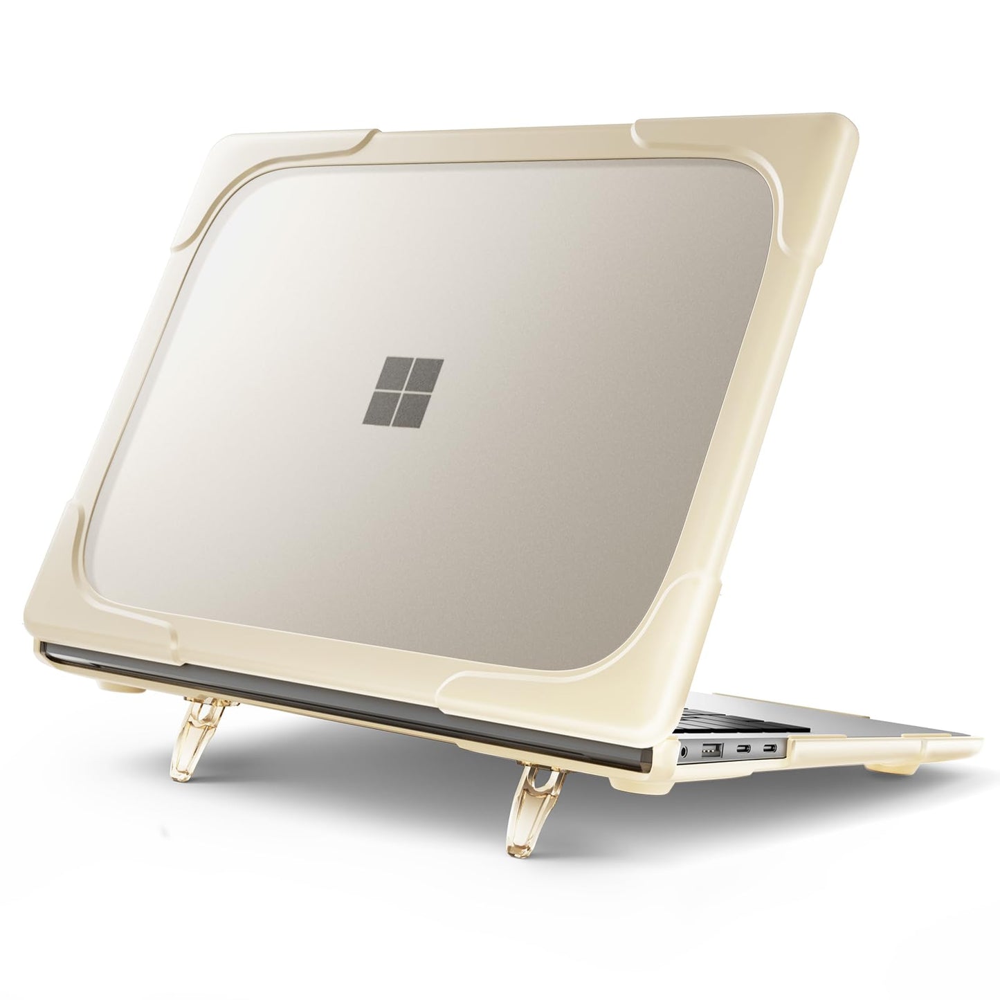 Batianda Heavy Duty Case for 13.8 inch Microsoft Surface Laptop 2024 (7th Edition) with Fold Kickstand Includes Keyboard Cover Screen Protector - Shockproof Stylish & Durable Protective Cover, Khaki