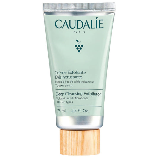 Caudalie Vinoclean Deep Cleansing Face Exfoliator, Gentle Exfoliant for All Skin Types, 2.5 oz