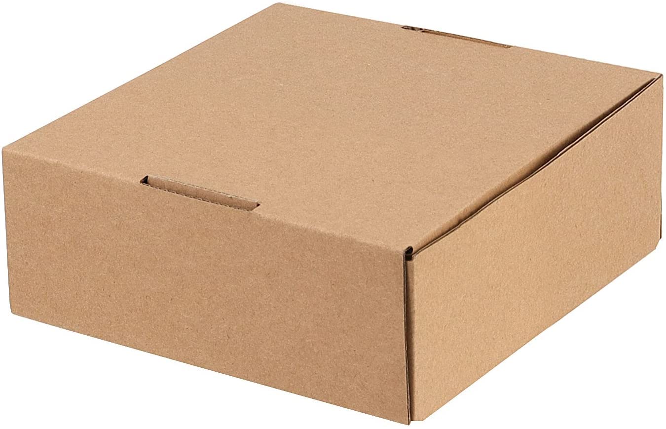 HAKZEON 100 Pack 4 x 4 x 2 Inch Brown Shipping Boxes, Corrugated Box Mailers, Small Cardboard Gift Boxes Bulk, Tab Lock Tuck Top Mailer Boxes for Packing Small Crafts Transporting item
