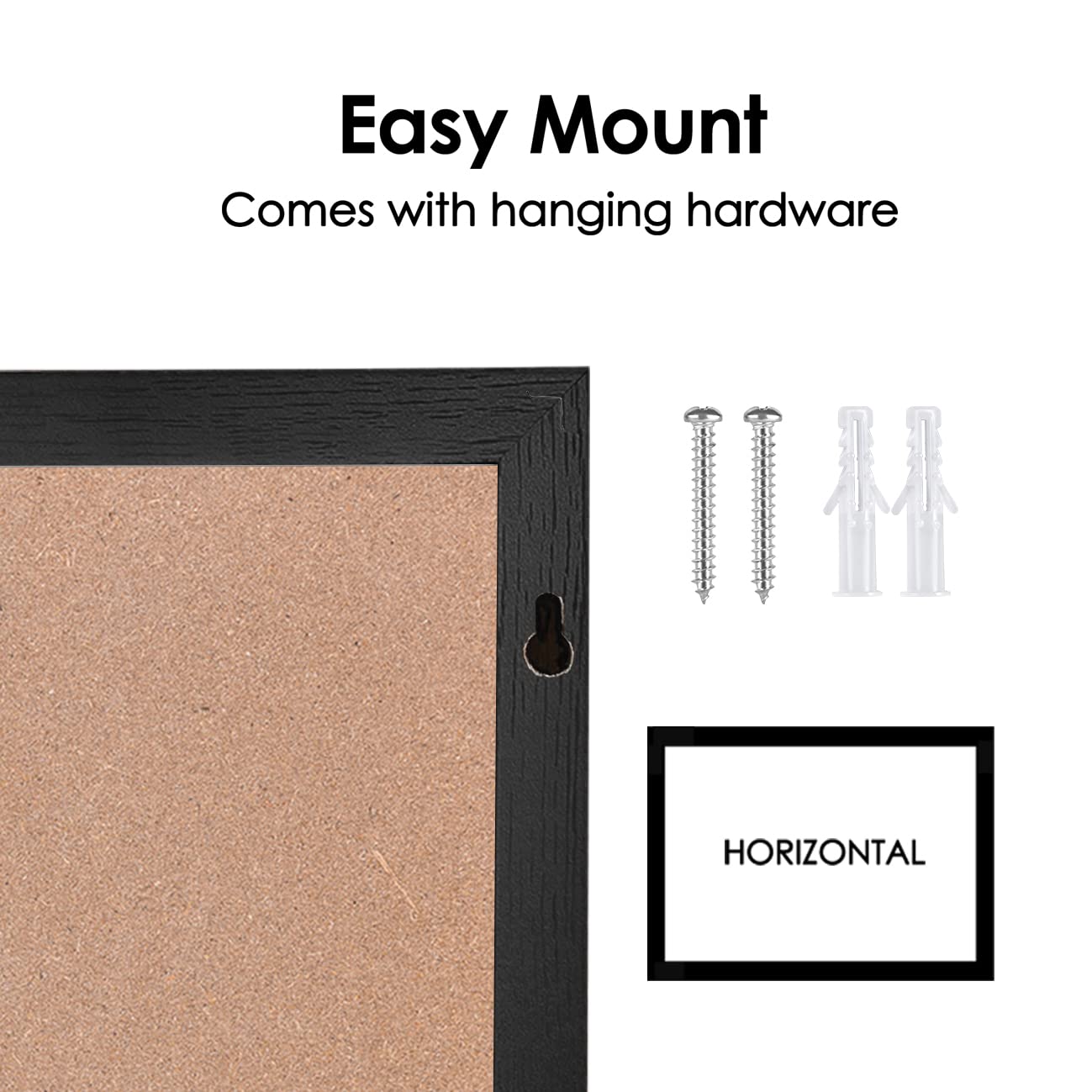 Umtiti Chalkboard Calendar and Bulletin Combo Board. Black Solid Wood Frame，Magnetic Chalkboard.Perfect for Office, Home School Message Board，BK-4555-CA