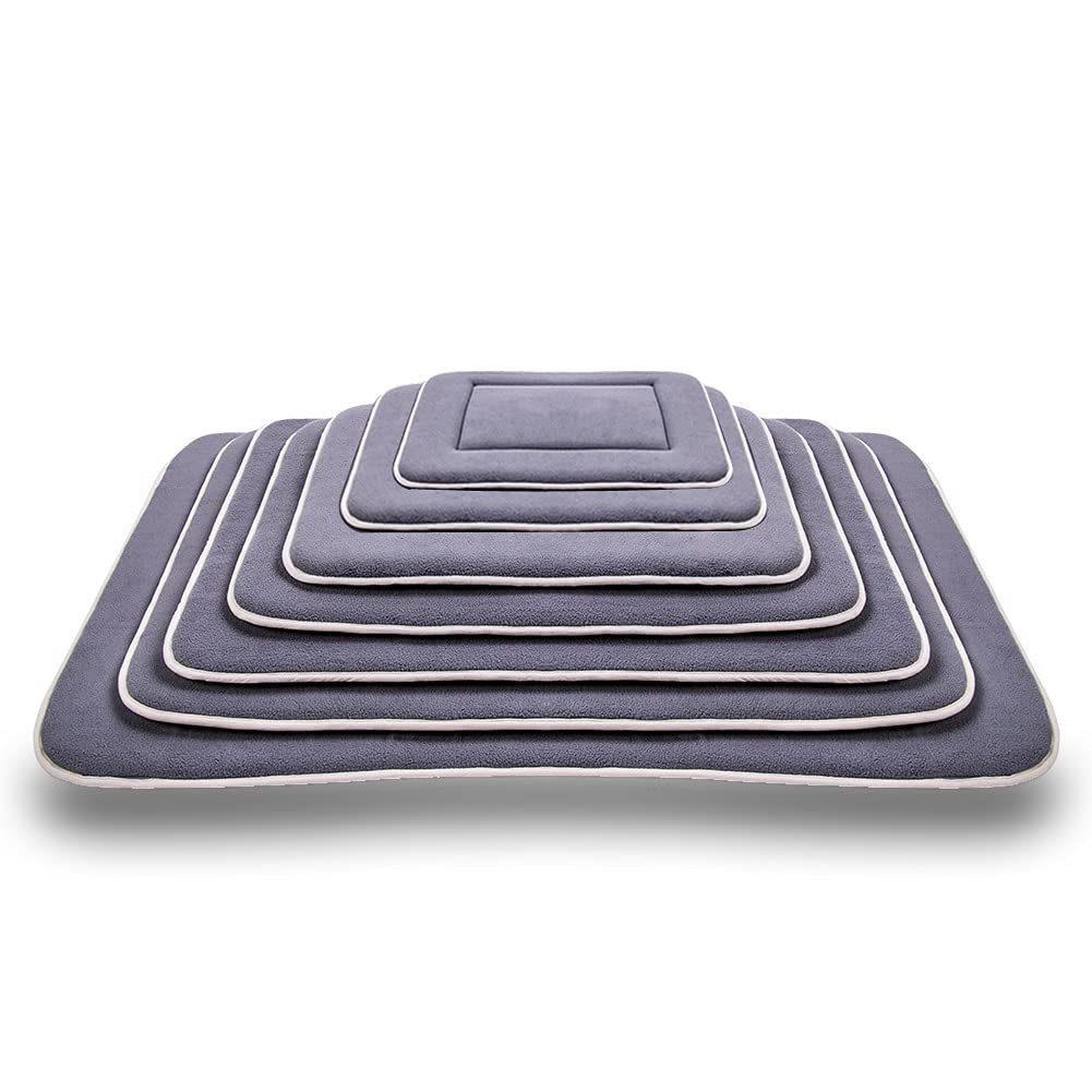 QIAOQI Dog Bed Kennel Pad Crate Mat Washable Orthopedic Antislip Beds Dense Memory Foam Cushion Padding Bolster | Perfect Sleep Bedding Pads for Carrier Cage