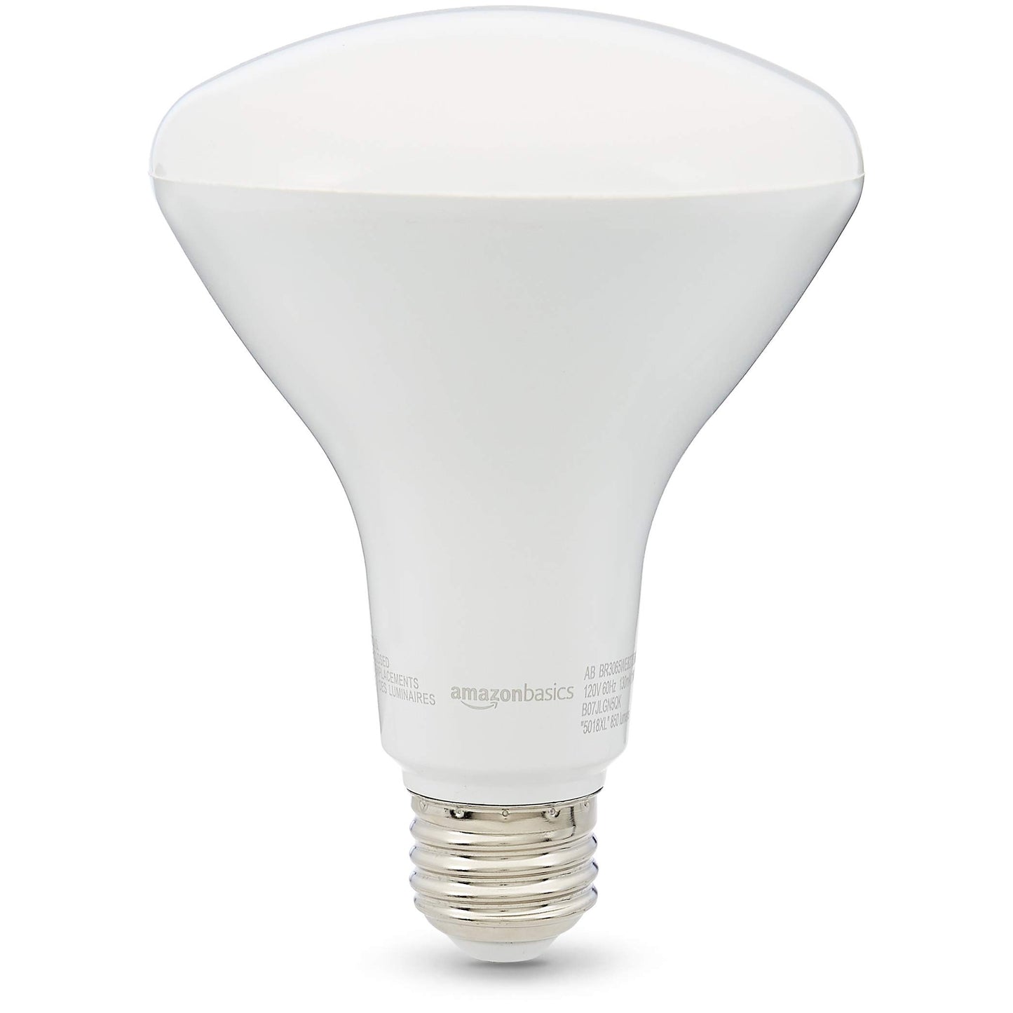 Amazon Basics 65W Equivalent, Soft White, Dimmable, 10,000 Hour Lifetime, BR30 LED Light Bulb | 16-Pack