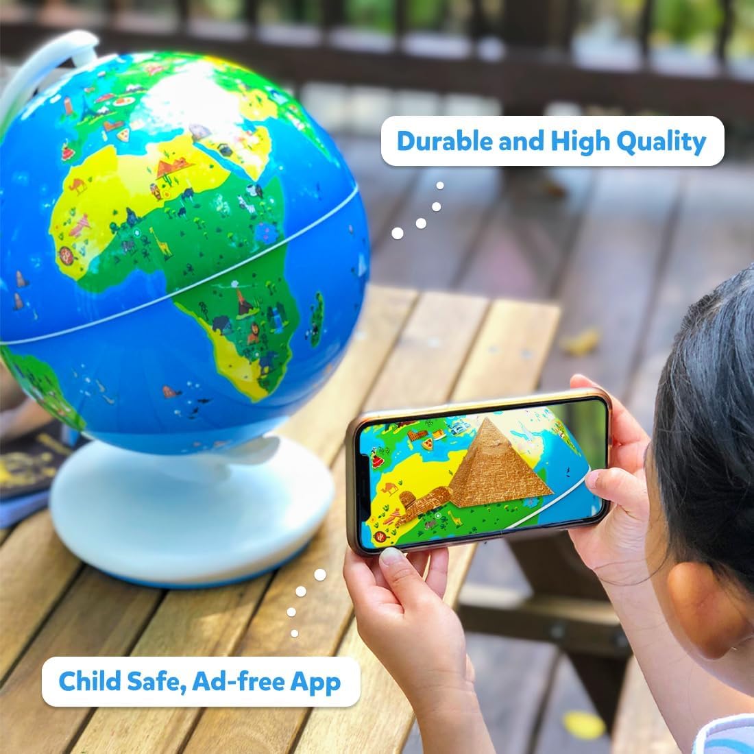 PlayShifu Globe for Children – Orboot Earth: Interactive Kids Globe with 1000+ Facts on Animals, Places & Monuments | Tech-Powered Learning Toy & STEM Gift for Kids Ages 4–10 Black Version 2025 model