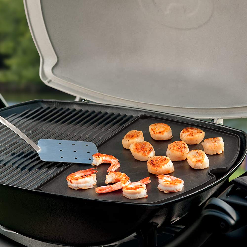 Stanbroil Cast Iron Grill Griddle for Weber Q200 Q220 Q240 Q2000 Q2200 Q2400 Series Gas Grills, Replacement Part for Weber 6559