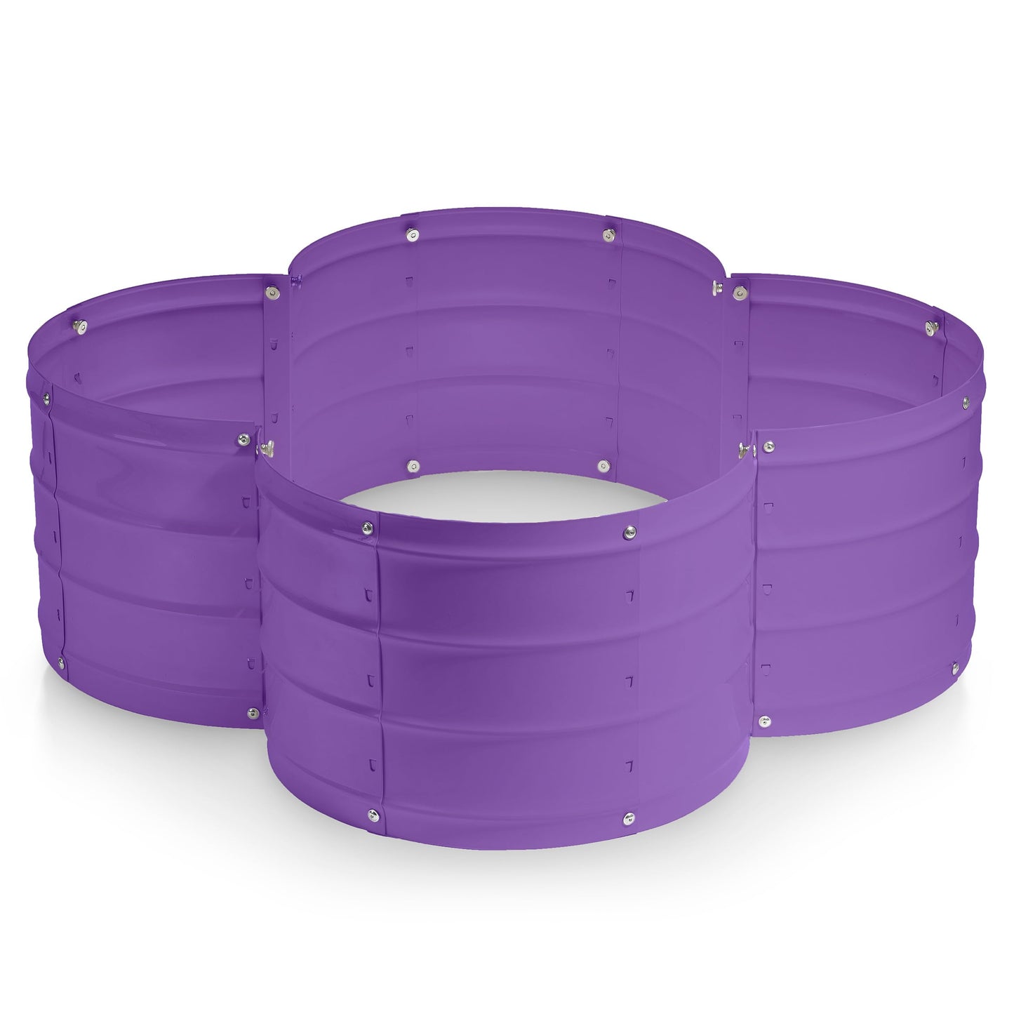 Plant & Plot Galvanized Raised Garden Beds Outdoor // 3×3×1 ft Planter Raised Beds for Gardening, Vegetables, Flowers // Large Metal Garden Box (Purple) // Patented Tool-Free Design