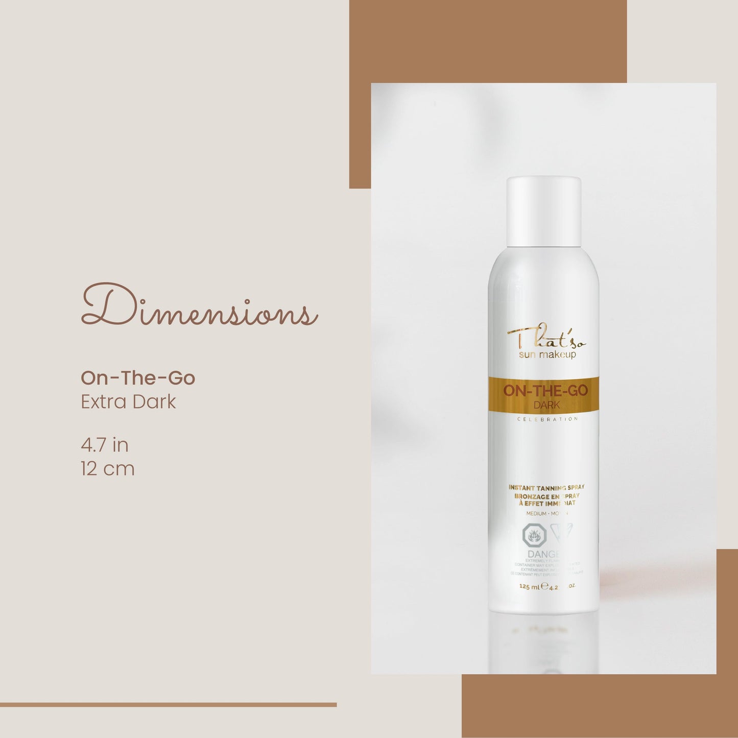 THAT’SO On the Go – Face Tanning Spray - Dark Pack of 1 (New)