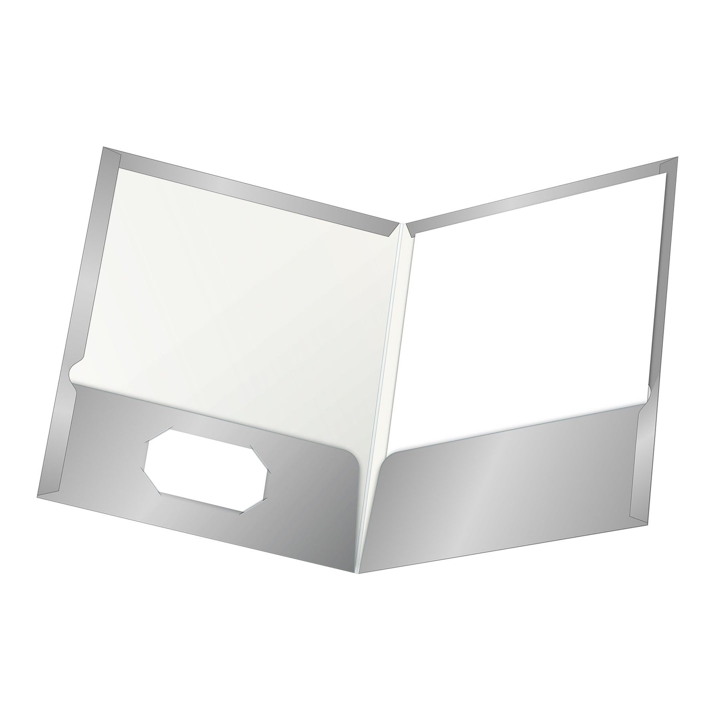 Oxford Laminated Twin-Pocket Folders, Letter Size, Gray, Holds 100 Sheets, Box of 25 (51705EE)