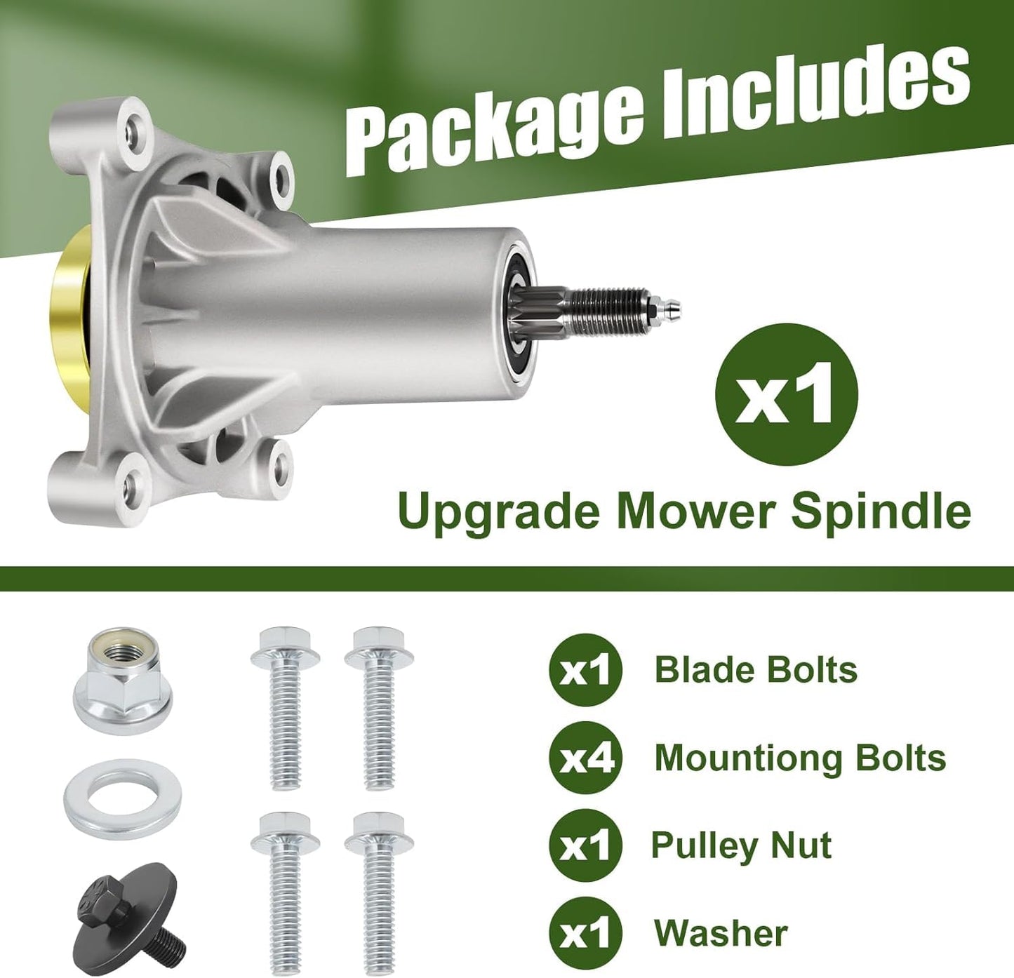 532187281 187292 532187292 587819701 Spindle Assembly Compatible with Husqvarna/Craftsman/AYP/Poulan 54 Inch Decks,Compatible with Ariens 21546238 21546299