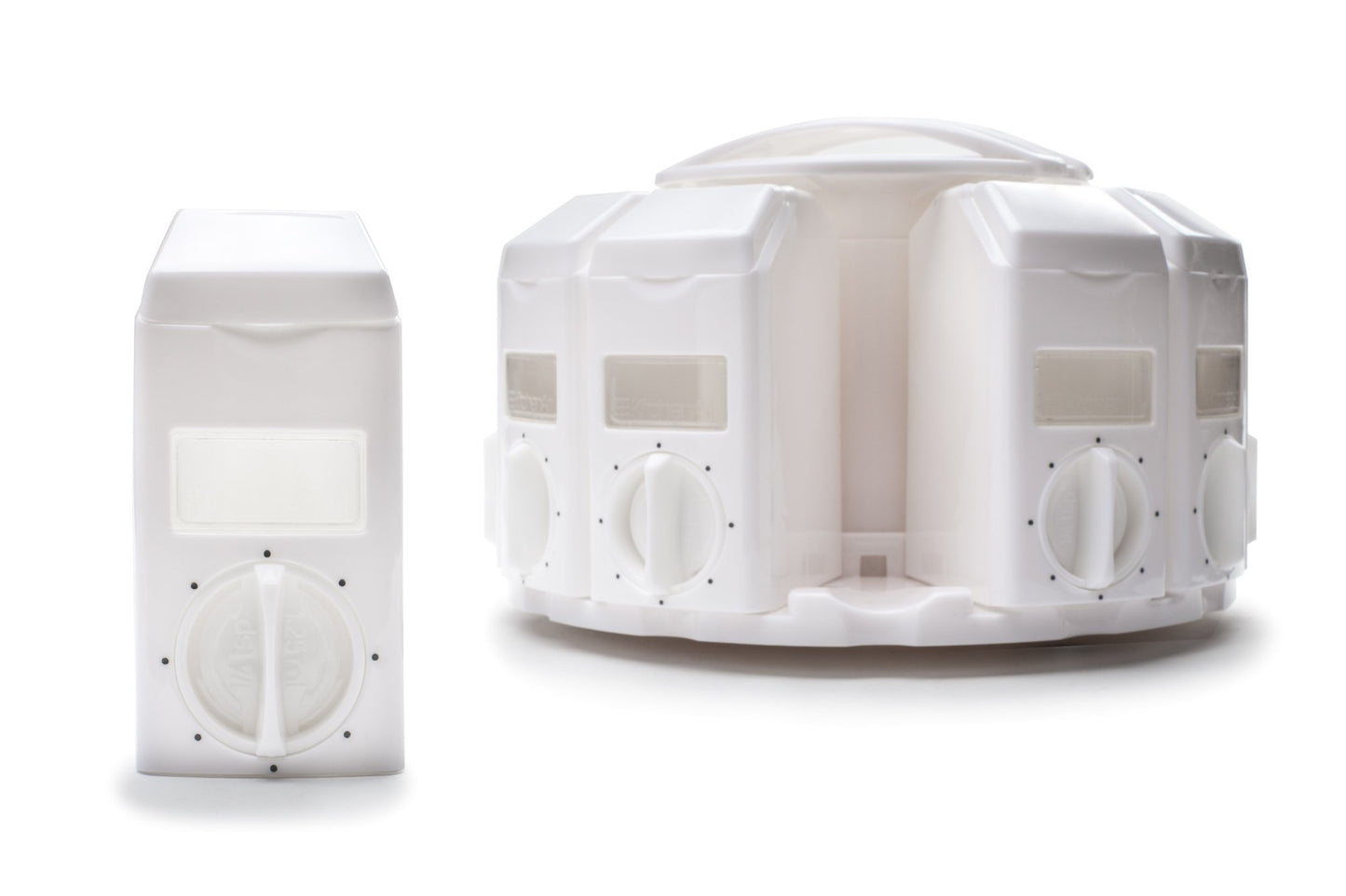 KitchenArt Spice Rack, Select-A-Spice Auto-Measure Rotating Spice Rack, White, 12 Compartments
