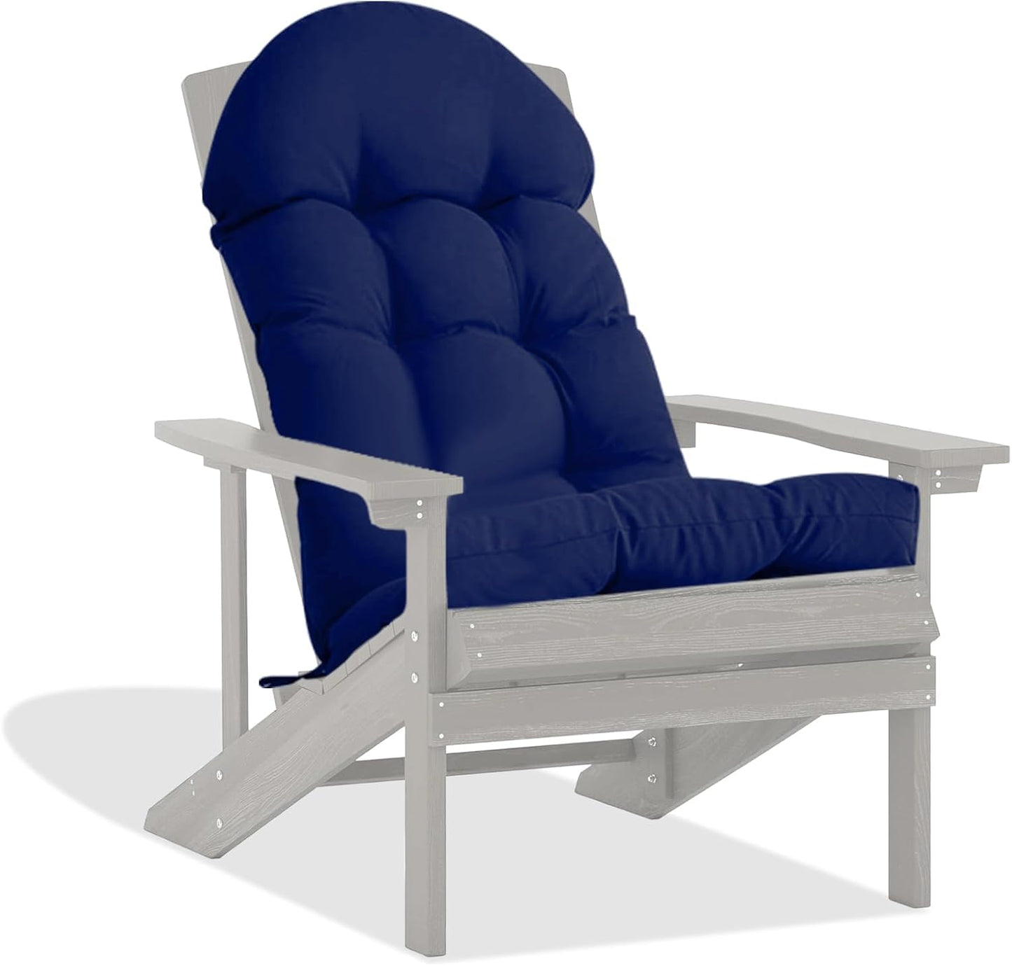 Adirondack Chair Cushion,Thickened Patio Chair Pad for Indoor and Outdoor, Water Proof and Fade-Resistant High Back Rocking Chair Cushion for Indoor and Outdoor,43.3 X 19.7 Inch (Navy Blue)