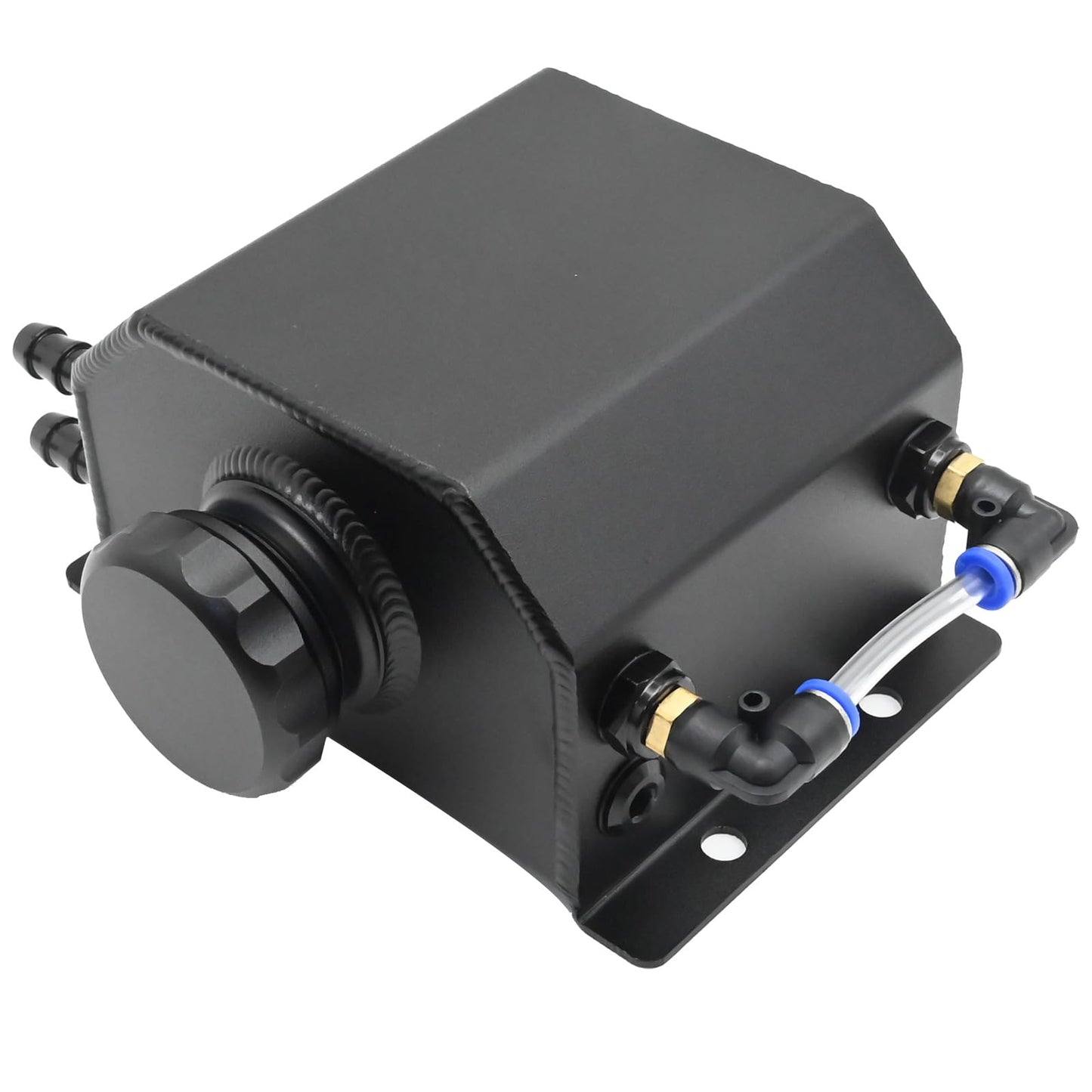 Vkinman 1L 1PC Overflow Tank, Coolant Radiator Expansion Tank, Reservoir Expansion, Universal, Replacement for Most Vehicles, Aluminum, Black