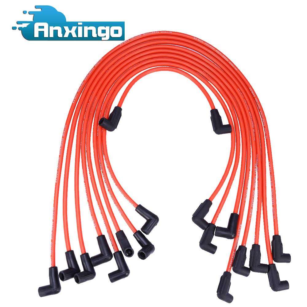 Vkinman 10.5 MM High Performance Spark Plug Wire Set for HEI SBC BBC 350 383 454 Electronic (9Pcs)