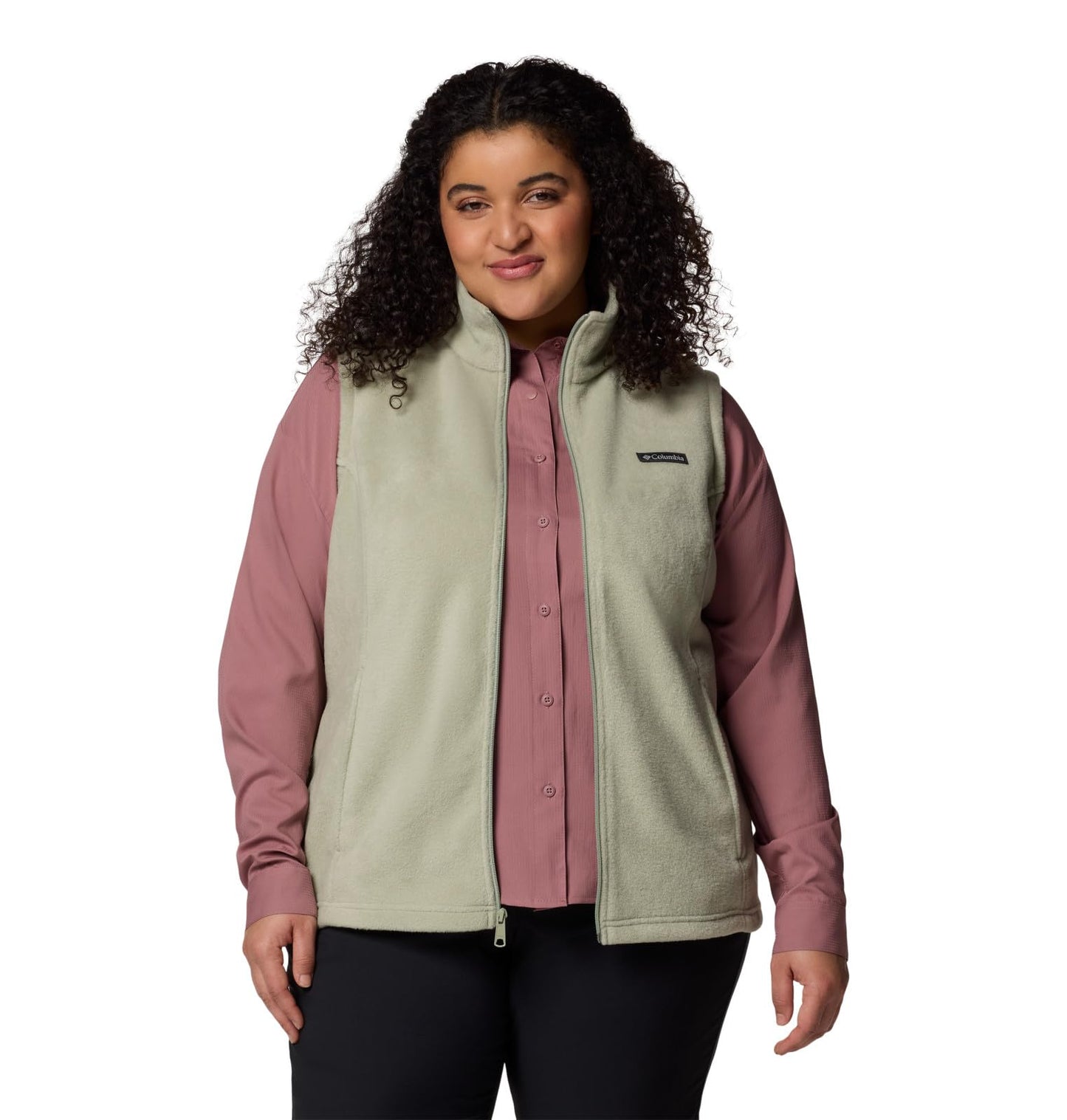 Columbia Women's Benton Springs Vest, Safari, 1X