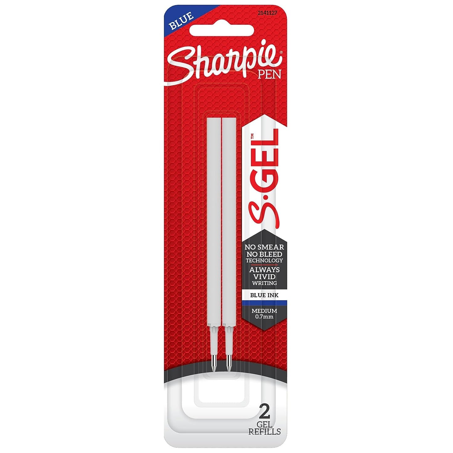 Sharpie S-Gel S-Gel 0.7 Mm Pen Refills, Medium 0.7 Mm Bullet Tip, Blue Ink, 2/Pack
