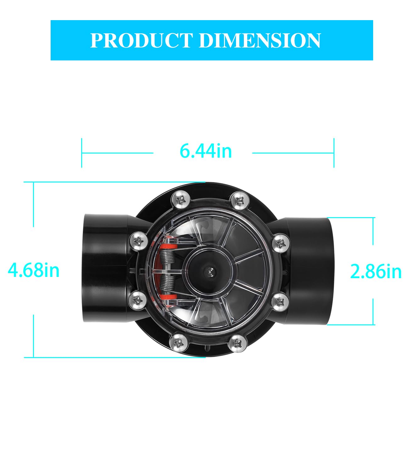 Replacement for Jandy 7305 Check Valve 180 Degree 2 Inch to 2.5 Inch Check Valve Compatible with Straight Through Flow Fit for Pools and Spas