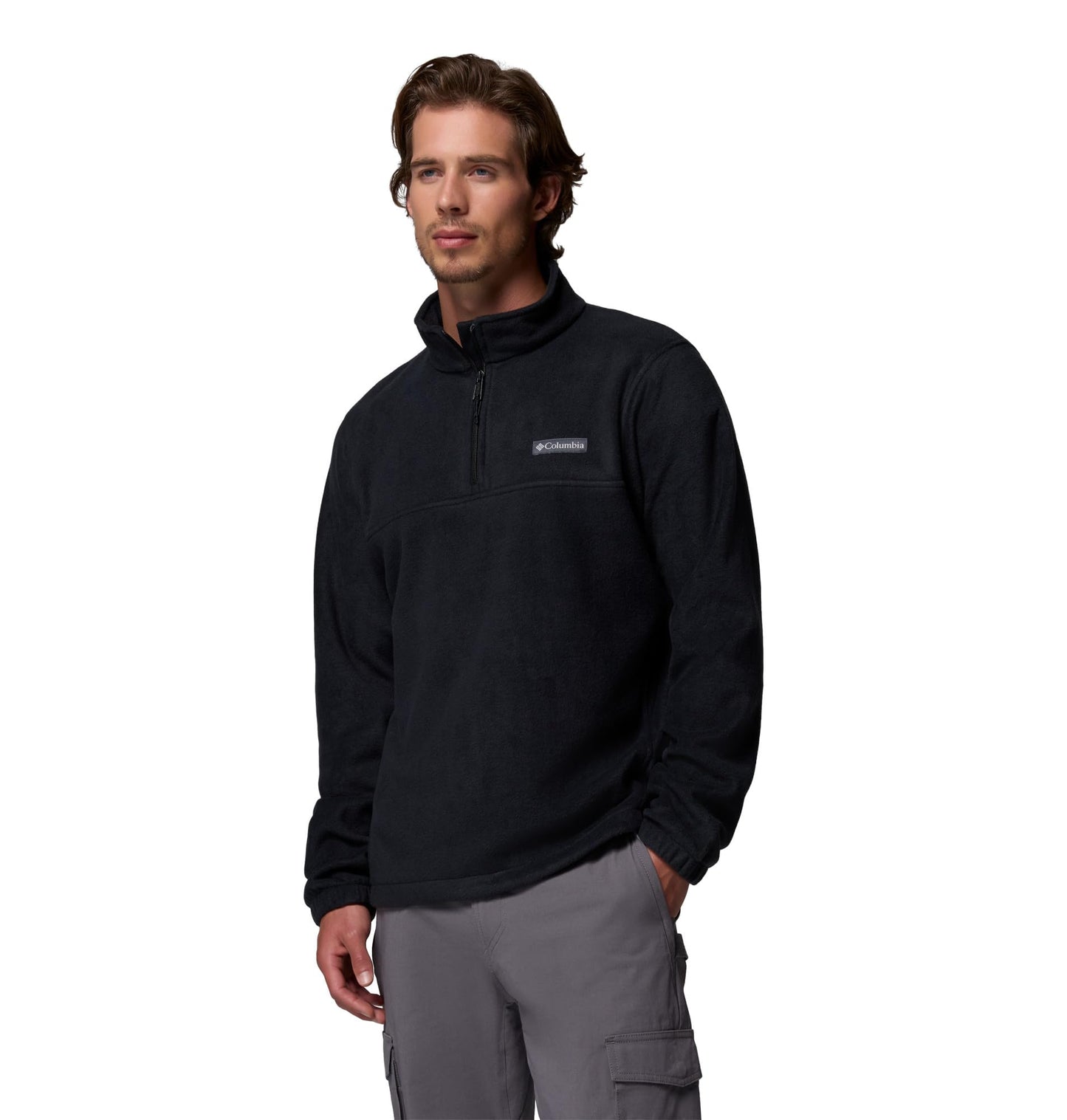 Columbia Mens Steens Mountain Half Zip Fleece Jacket, Black, Medium