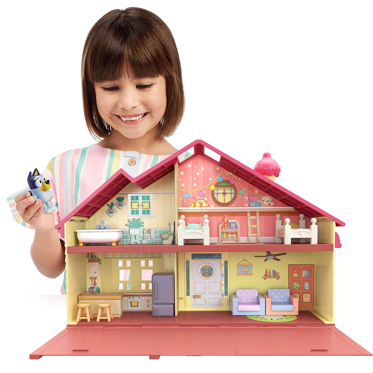 Bluey Family Home Playset with 2.5" poseable Figure