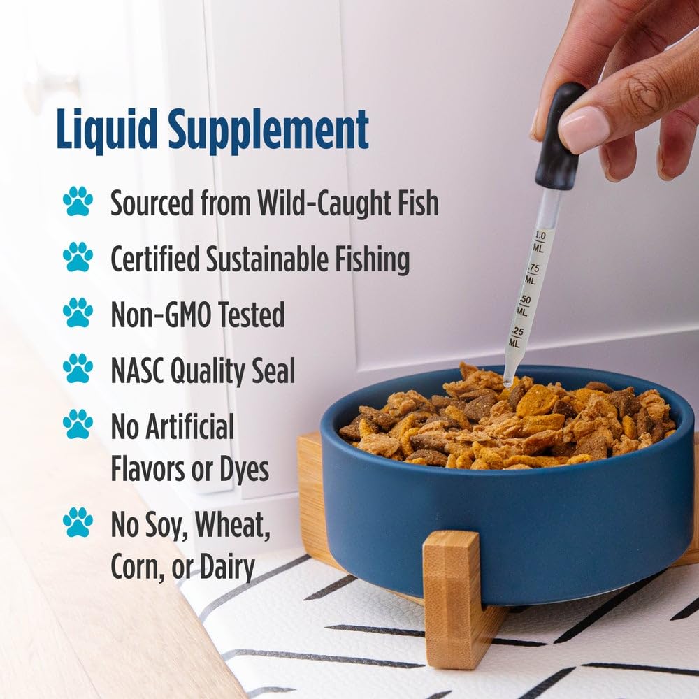 Nordic Naturals Omega 3 Pet - Fish Oil Liquid for Small Dogs and Cats, 2 Oz