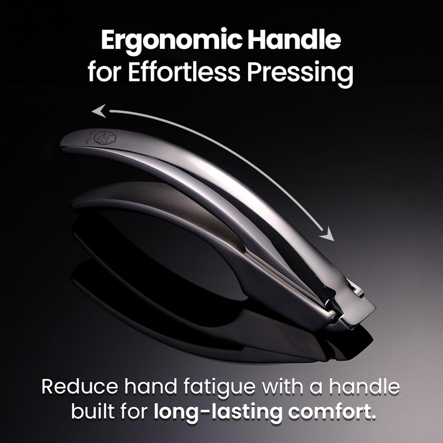 No Peeling Required Garlic Press Stainless Steel with Two Detachable Handles for Coarse&Fine Mincing-Premium Garlic Mincer Tool, Easy to Clean, Dishwasher Safe Garlic Crusher with Lifetime Replacement