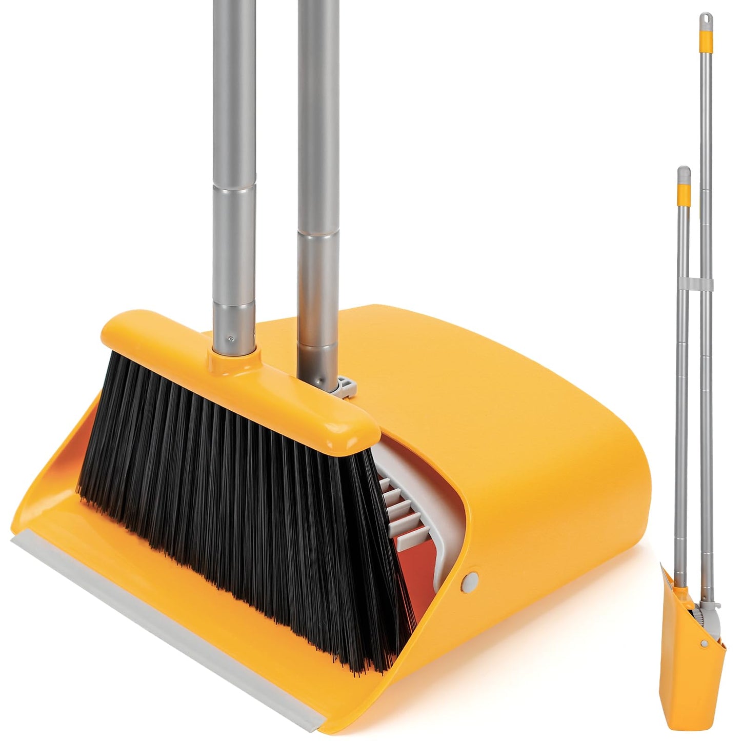 Yellow Broom and Dustpan Set