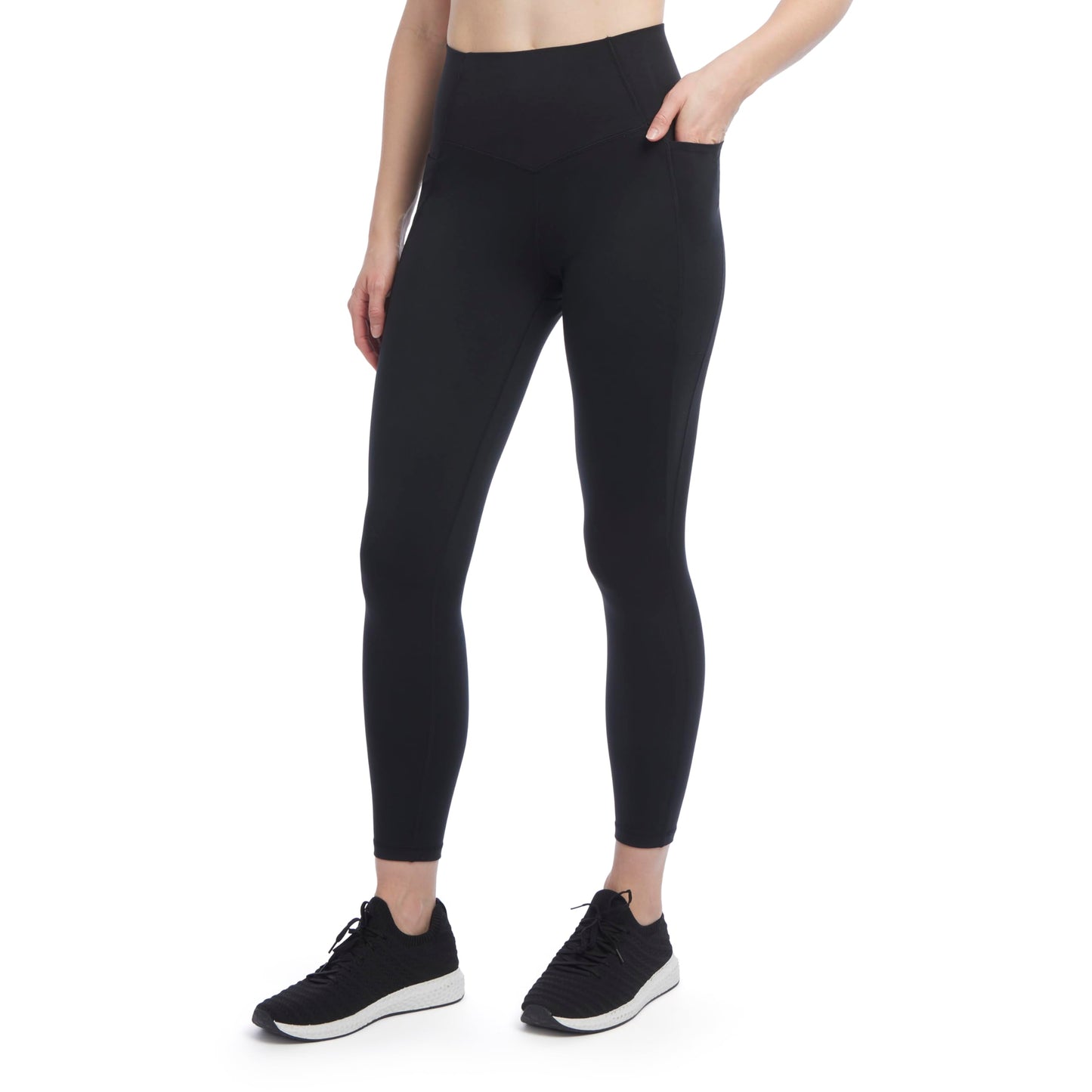 Jockey Women's Contour Pocket Legging, Deep Black, Large