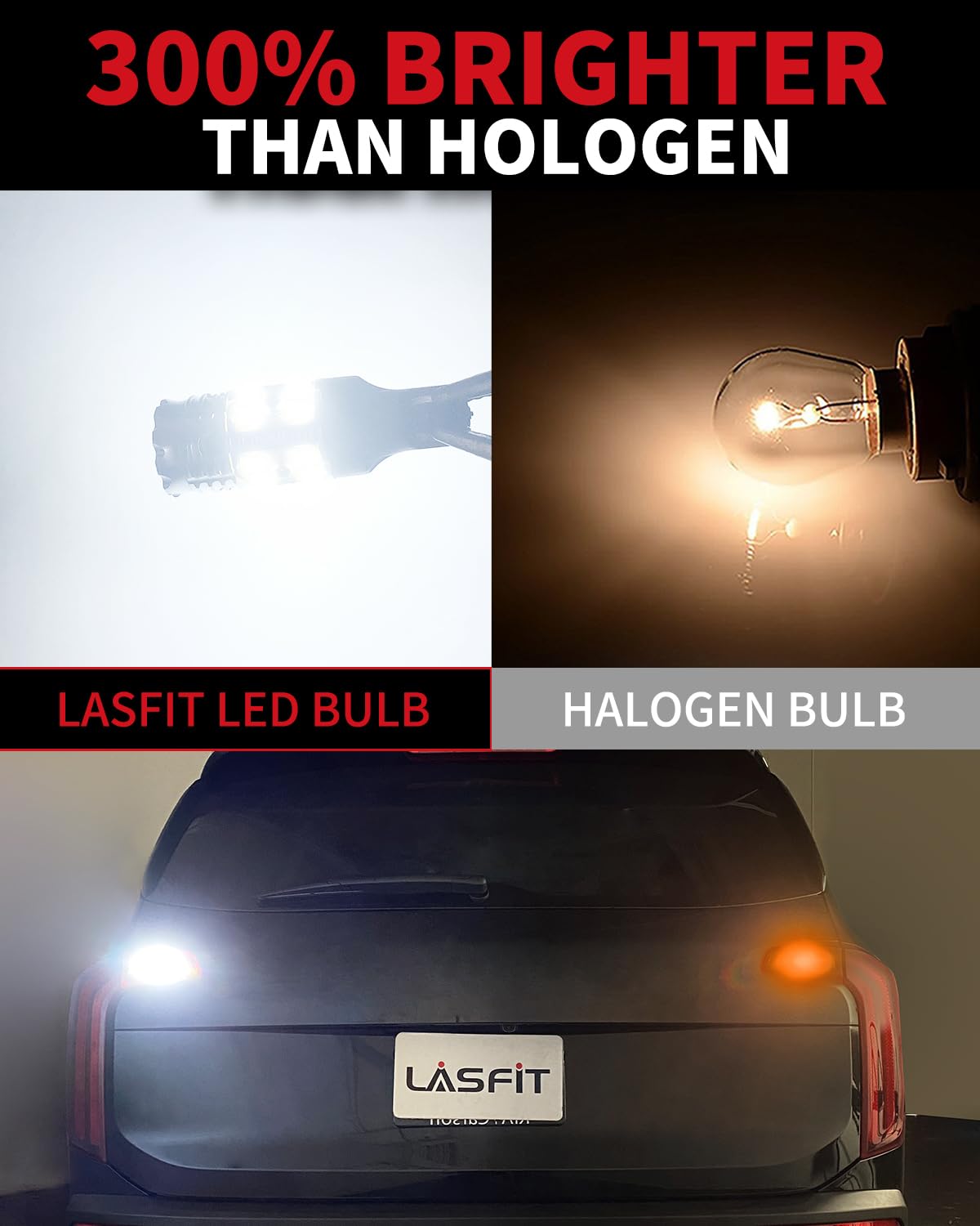 LASFIT 𝐏𝐫𝐨 T15 912 W16W 921 LED Reverse Light Bulbs, 𝟏:𝟏 𝐎𝐄𝐌 For Silverado 1500/2500 HD/3500 HD 2014-2022 2023 2024 2025 2026, 6000K Xenon White 10X Brighter Backup Replace, Plug-N-Play, IP68