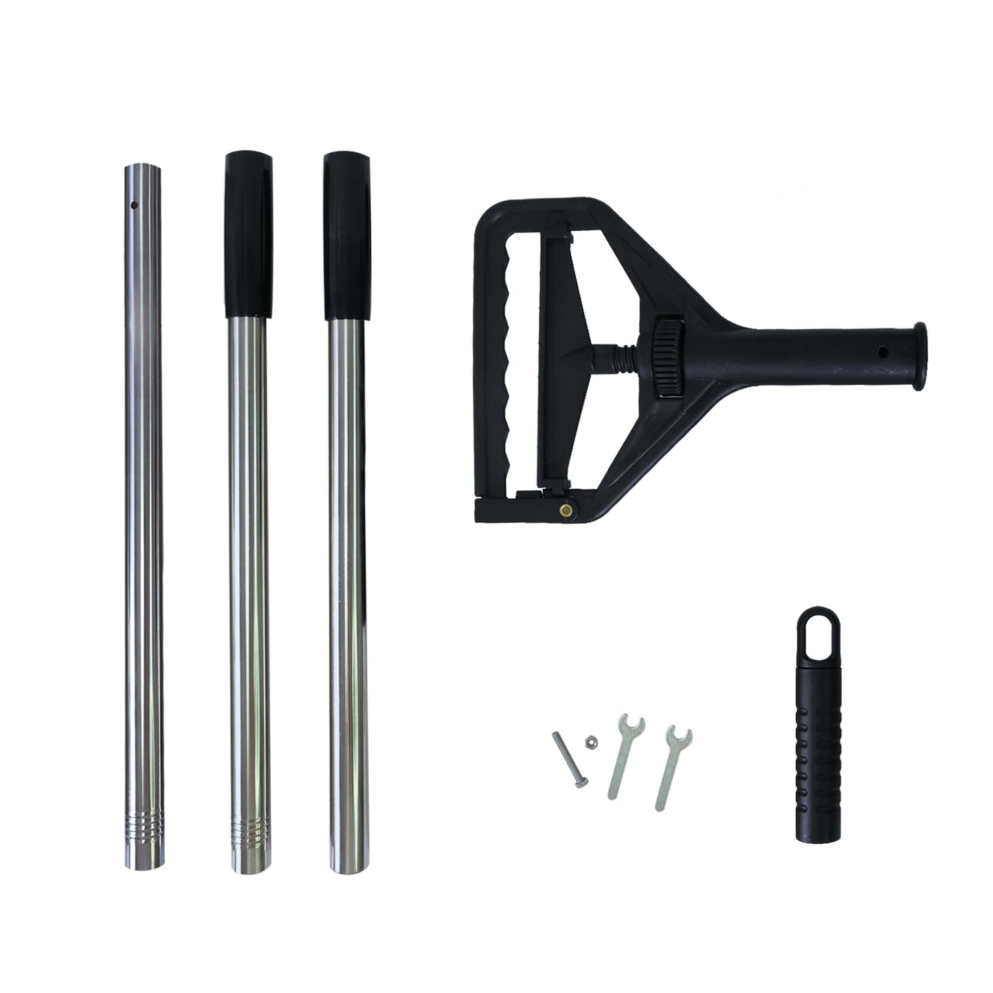 59" Adjustable Heavy Duty Commercial Industrial Mop Handle - 2 Pieces, Universal Replacement Holder