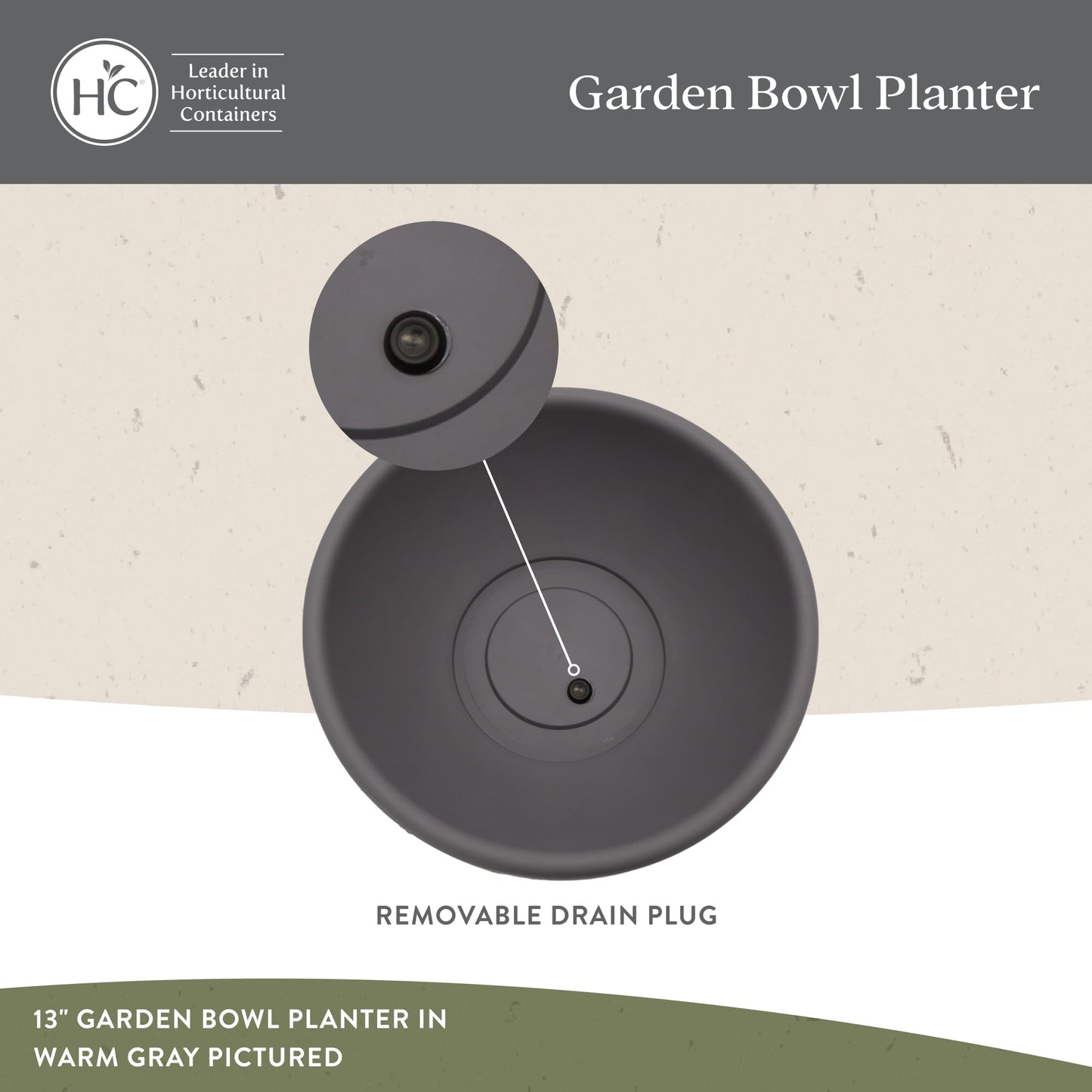 The HC Companies Shallow Planter with Drainage - Contemporary Garden Bowl Planter for Flowers, Herbs & More - Round Succulent Planter Pot for Indoors and Outdoors (20" Black, Pack of 2)