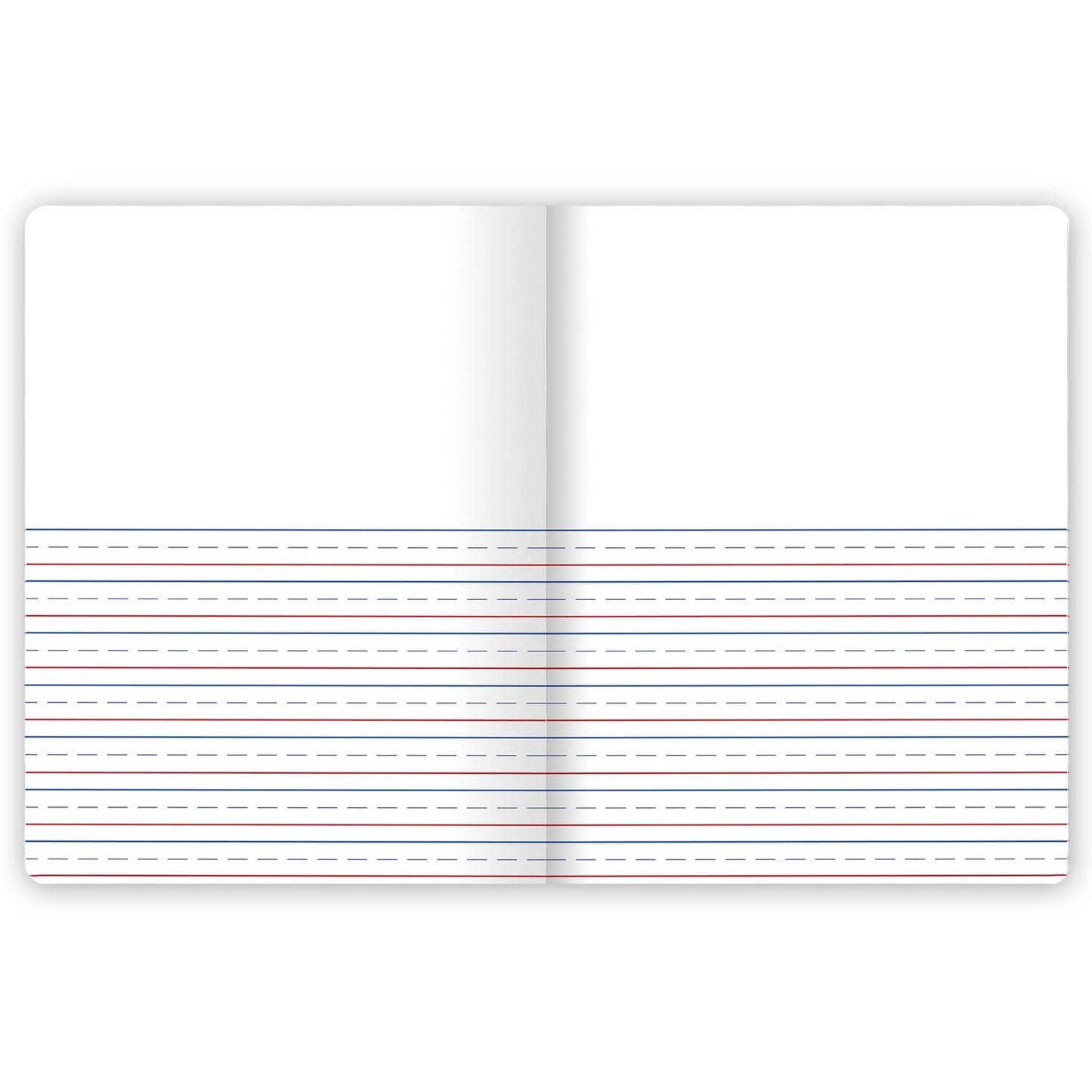 Mead Primary Journal, 12 Pack, Half Page Ruled, Grades K-2, 7-1/2" x 9-3/4", 100 Sheets per Journal, Assorted Colors (610052-ECM)