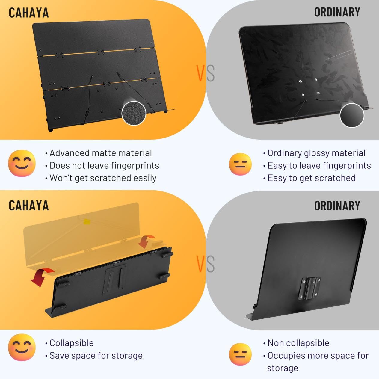 CAHAYA Sheet Music Stand Foldable: Music Stands with Tri-fold Panel Height Adjustable up to 170cm Metal Material Portable Sturdy for Music Book Laptop Notebook