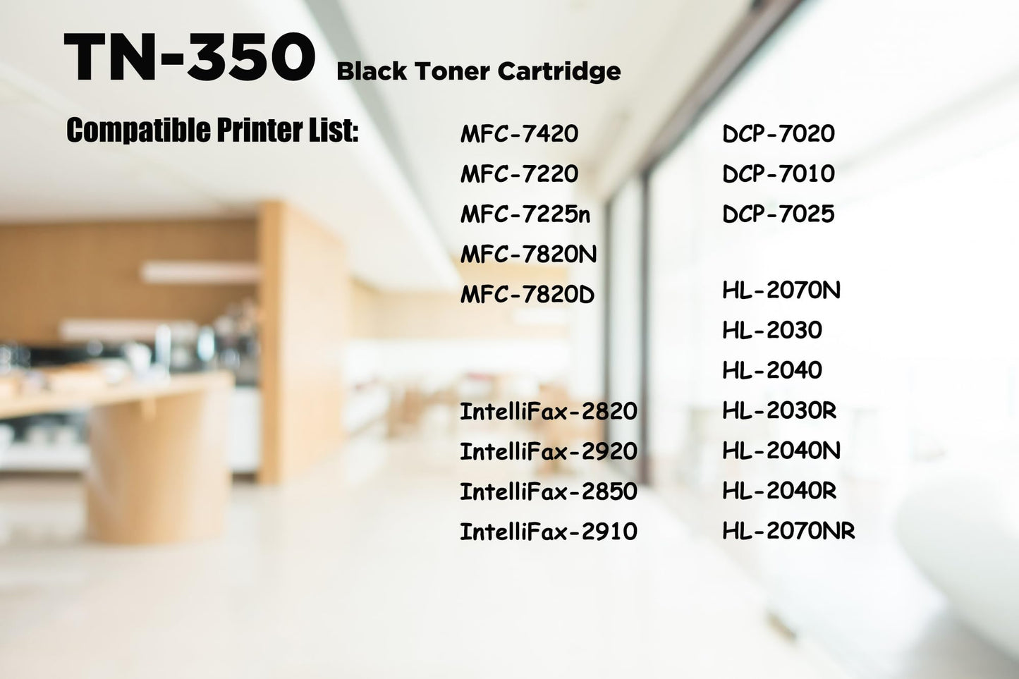Ultra Toner® Compatible Replacement for Brother TN350 Black Toner Cartridge TN-350 DCP-7010 7020 7025 HL- 2030R 2040N 2040R 2070N 2070NR IntelliFax-2850 2910 2920 MFC-7220 7225n 7820D 7820N (2PK)