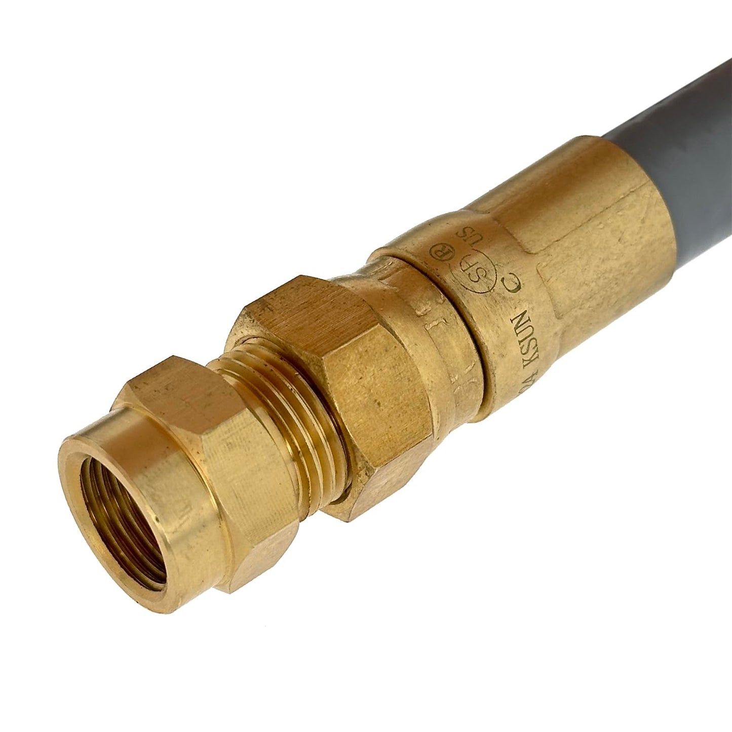 10 Feet 1/2" ID Natural Gas Hose with Quick Connect Fitting, Natural Gas Line for Grill, Pizza Oven, Heater and More Low Pressure Appliance - CSA Certified