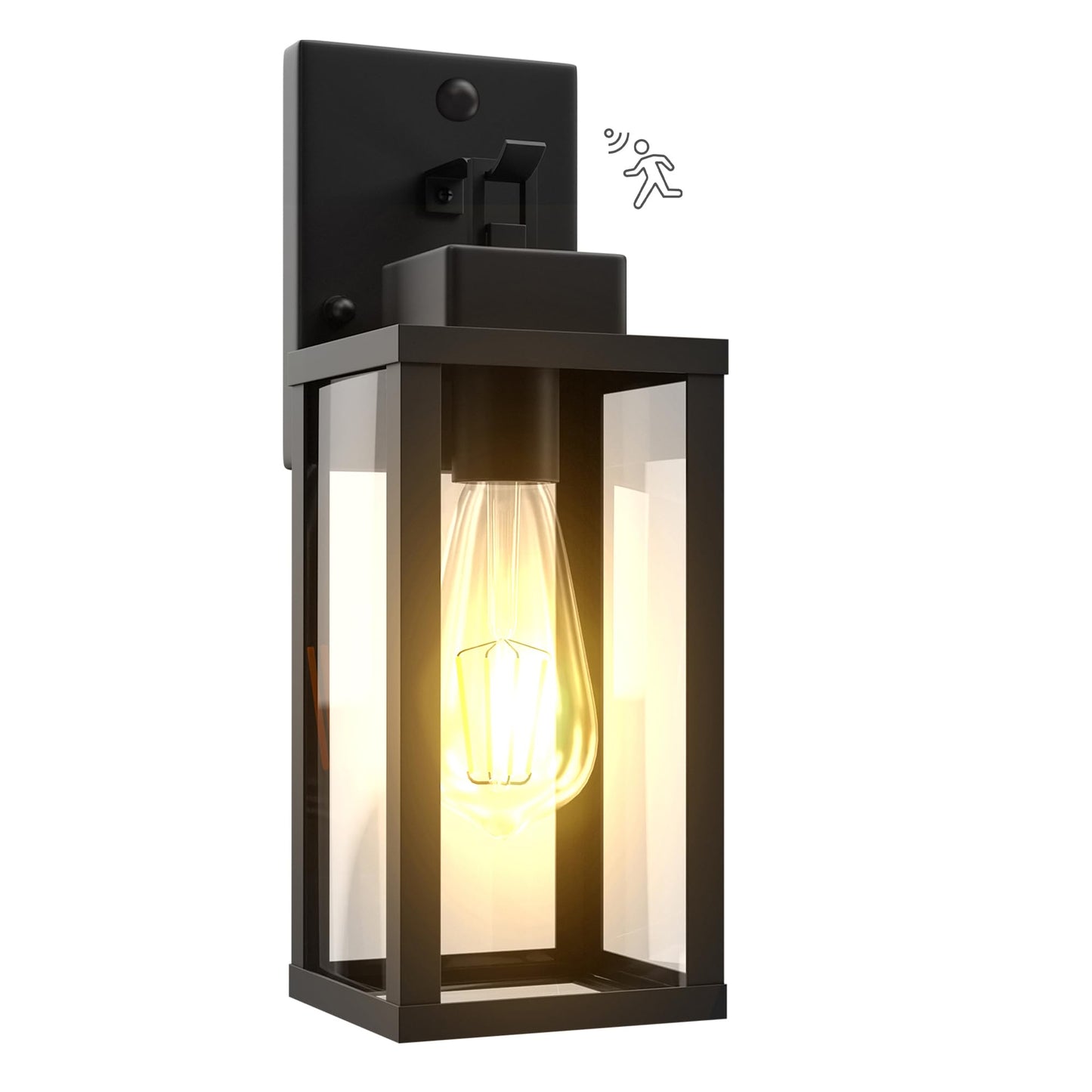 Motion Sensor Dawn to Dusk Outdoor Sensor Light Fixture Anti-Rust Exterior Wall Lighting Waterproof Outdoor Wall Lantern for Porch Patio Front Door Garage