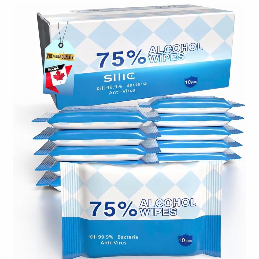 Sllic® - Disinfectant Wet Wipes - All-Purpose - 75% Alcohol Wipes - Clean & Sanitize Surfaces & Skin - Safe for Skin - Quick-Drying & Non-Sticky Formula - Unscented - 300 Wipes (30 Packs of 10 Each)