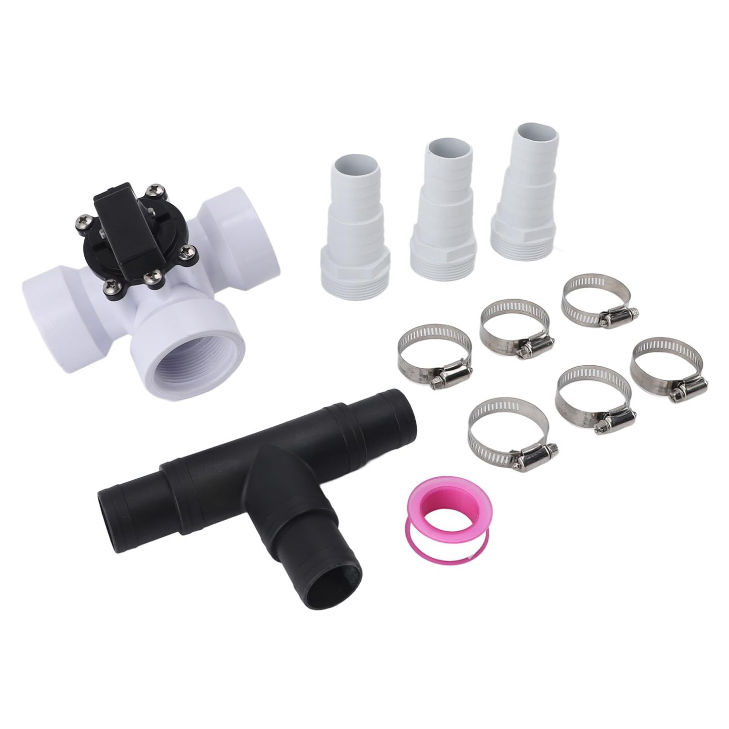 Haofy 3 Way Diverter Valve PVC G1 Threaded Easy Control, Adjustable Stop Feature for Pools Spas
