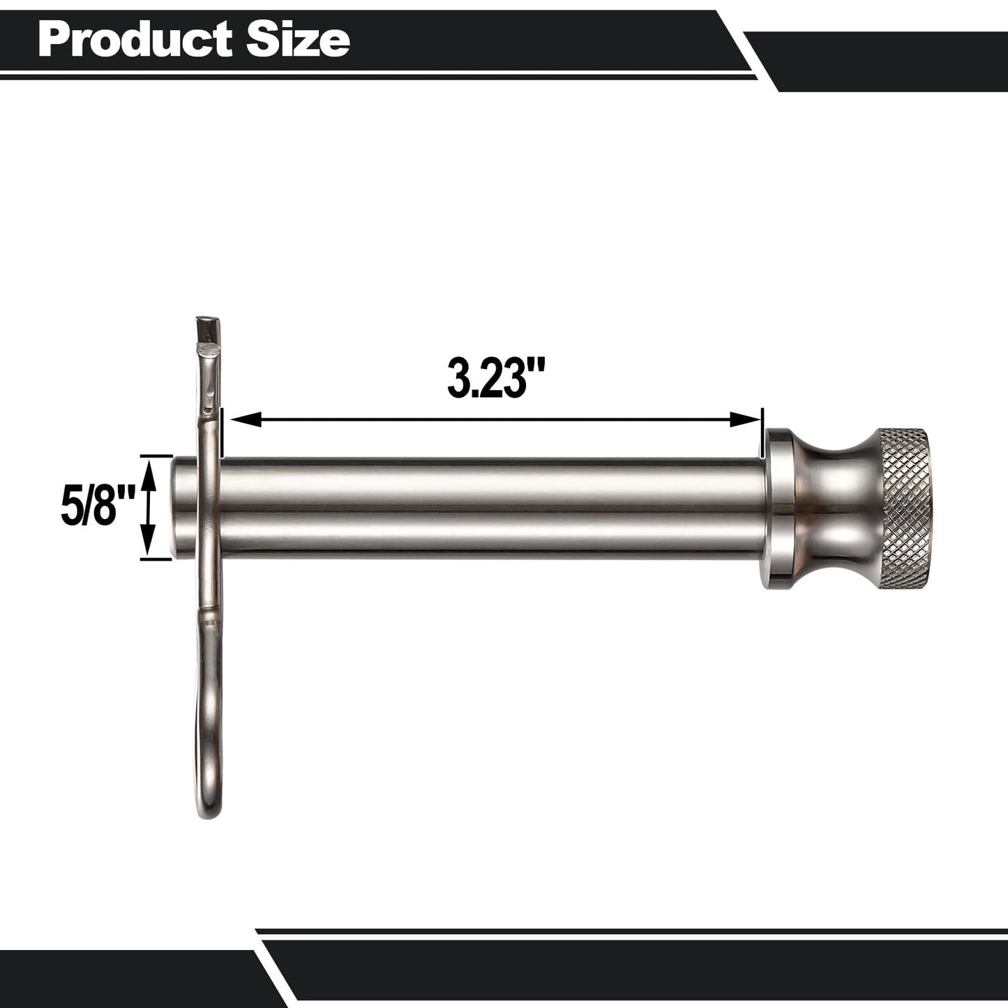 TOPSHINE Stainless Steel Trailer Hitch Pins and Clips, 5/8 Inch Diameter, Fit 2"&2.5" Receiver (3 Pack)