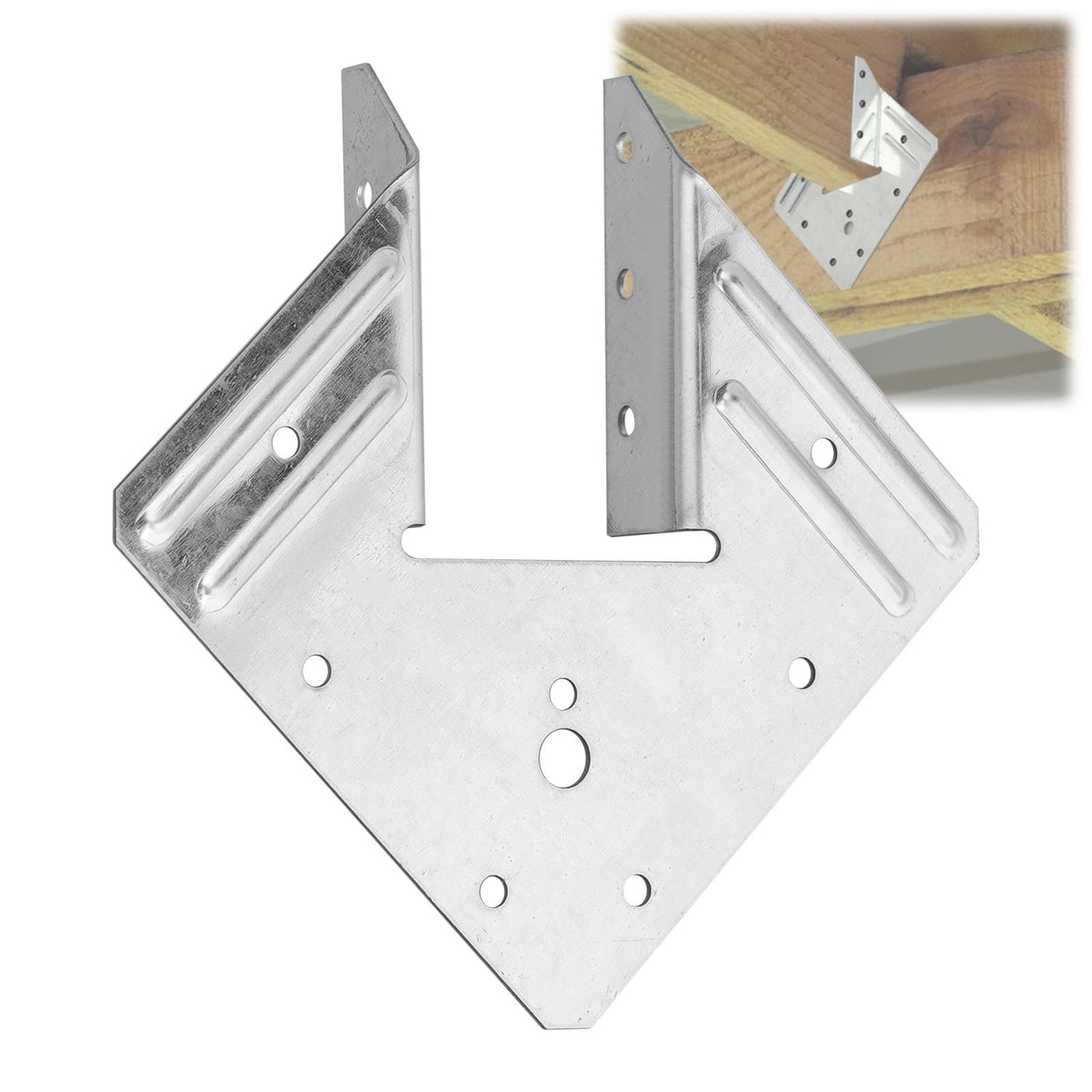 AOKLIT 50 Pack Hurricane Ties, 18-Gauge Heavy Duty Joist Hangers, Galvanized Rafter Hurricane Clips, Rafter Brackets Fit 2X Truss to Rafter Connector, for Roofing Trusses Wood Timber Connectors