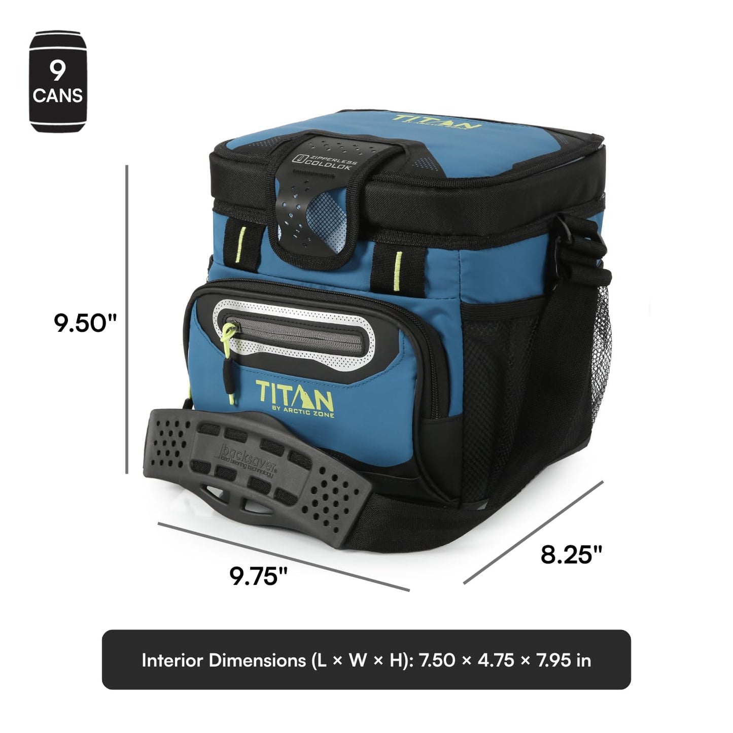 Titan 9 can Zipperless, Marine Blue
