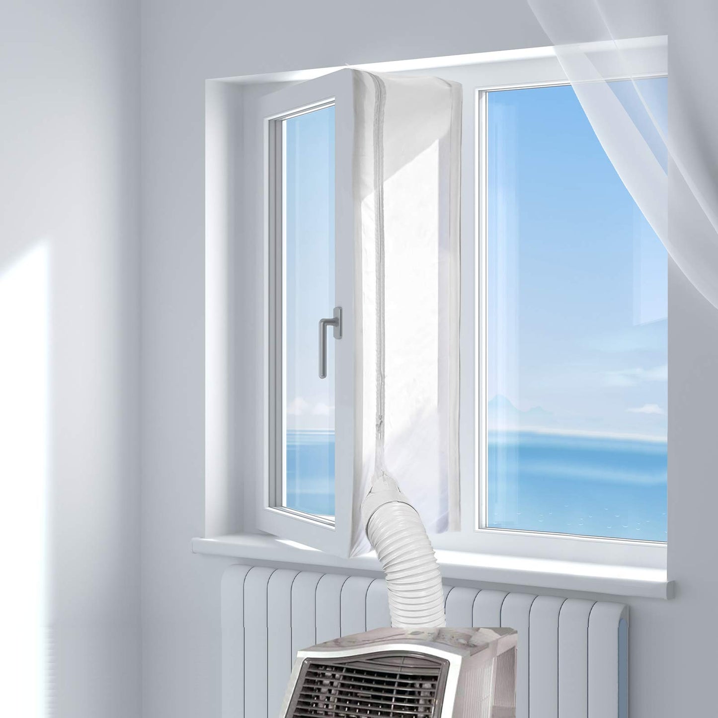 HOOMEE 500CM|196“ Universal Window Seal for Portable Air Conditioner And Tumble Dryer