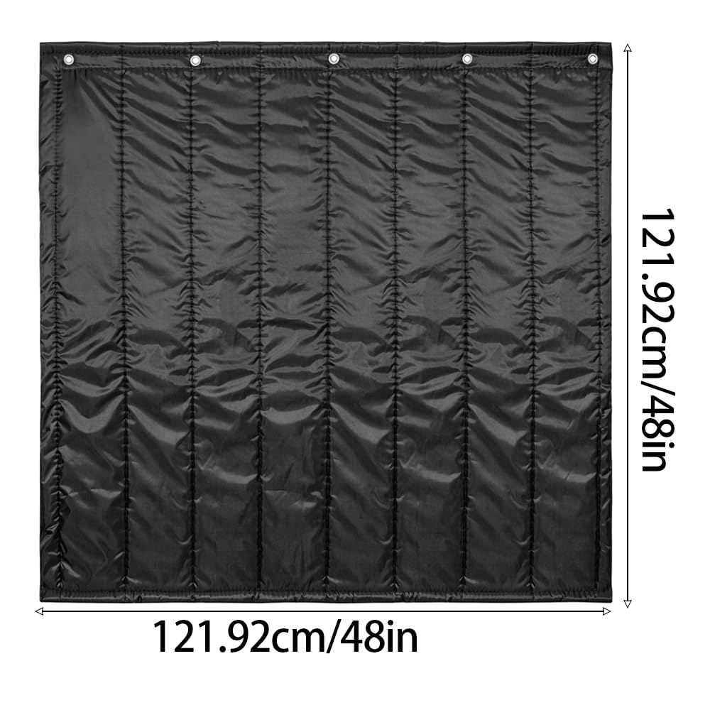 37.5”×86.6”Large Sound Absorbing Curtain Soundproofing Panels Sound Proof Curtains Sound Dampening Blanket For To Reduce Light Blocking (Black, 37.5'' x 86.6'')