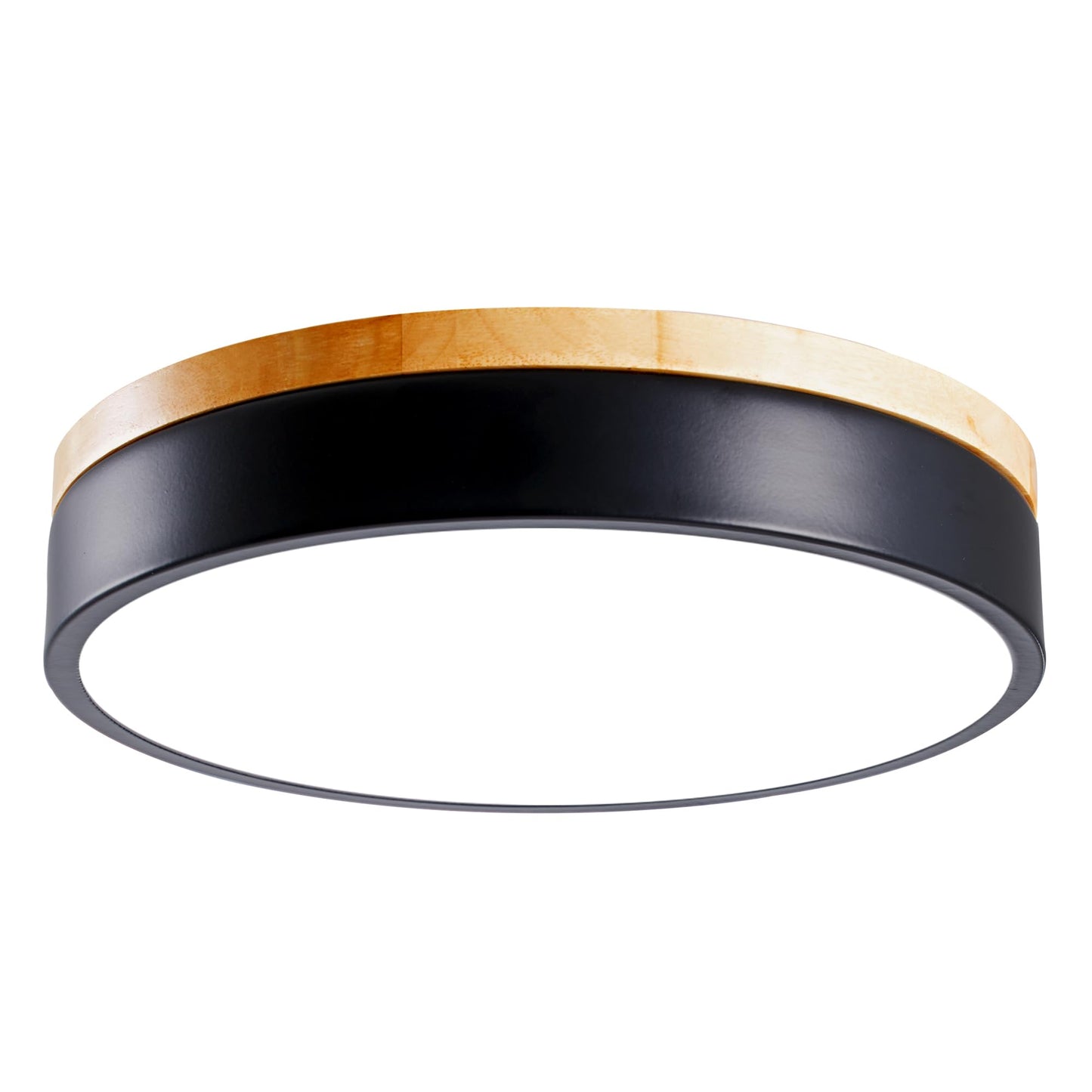 Geperll 12Inch Dimmable Wood LED Ceiling Light, 3000-6000K Tunable,Flush Mount Close to Ceiling Lighting 24W, Modern Fixture for Kitchen, Bedroom, Hallway