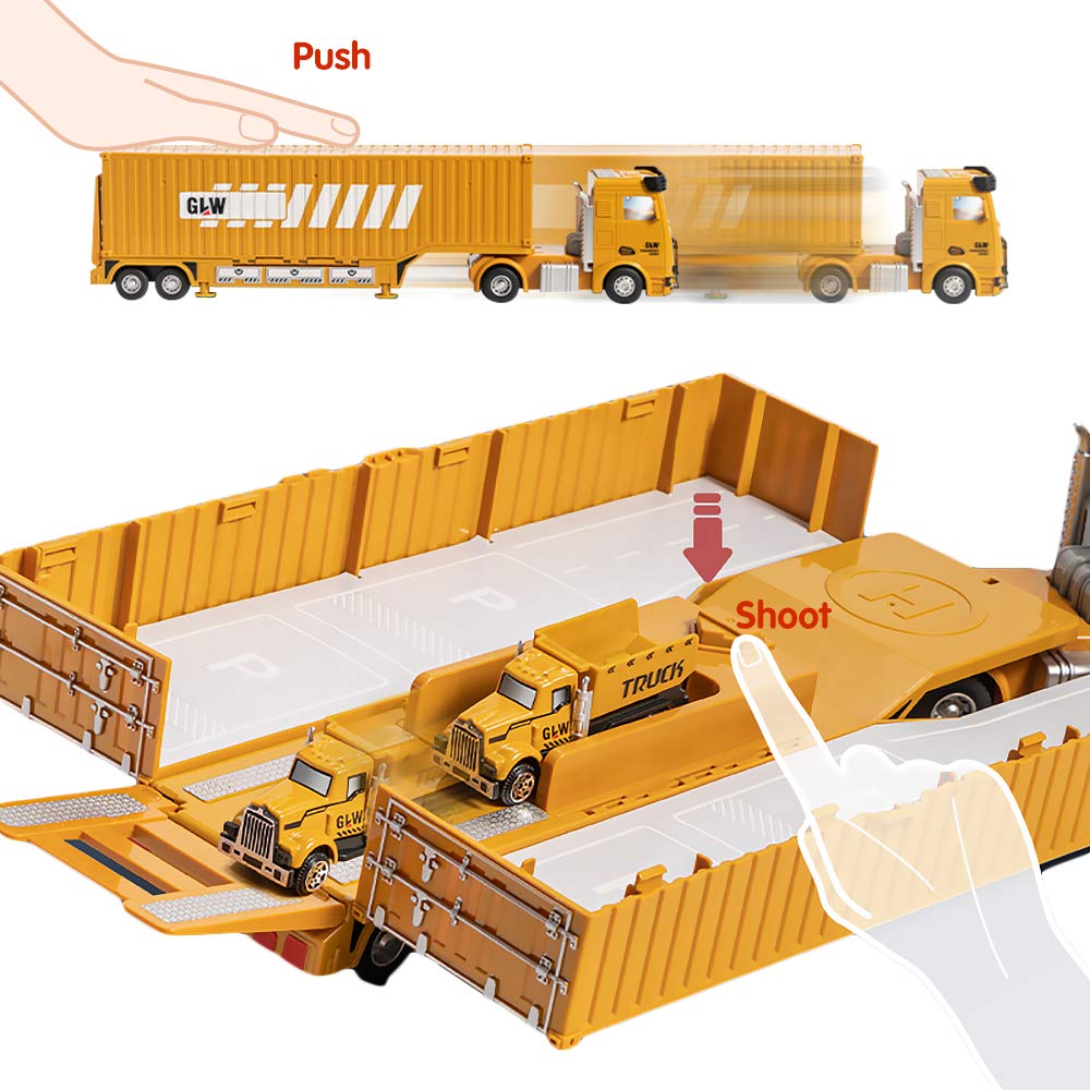 OR OR TU Construction Truck Car Toys Beach Vehicle Toys Kids Engineering Car Set with Crane,Forklift,Bulldozer,Excavator,Roller,Cement Truck,Dumper Birthday Gift for 3 4 5 6 Years Old Boys Girls Kids
