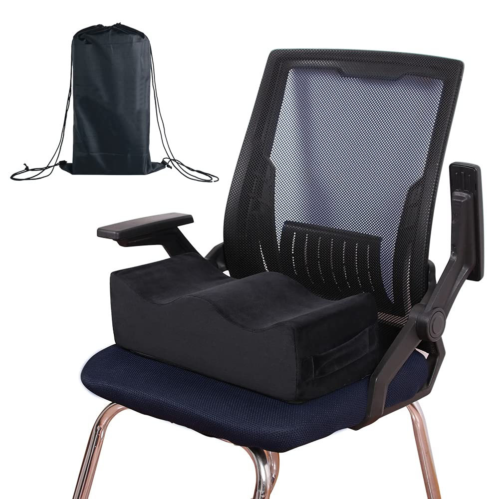 Pillow Used After BBL Surgery, The Latest Upgraded Version, Hardened Pillow core Support Does not deform, Easy to Carry (Black, Standard Size)
