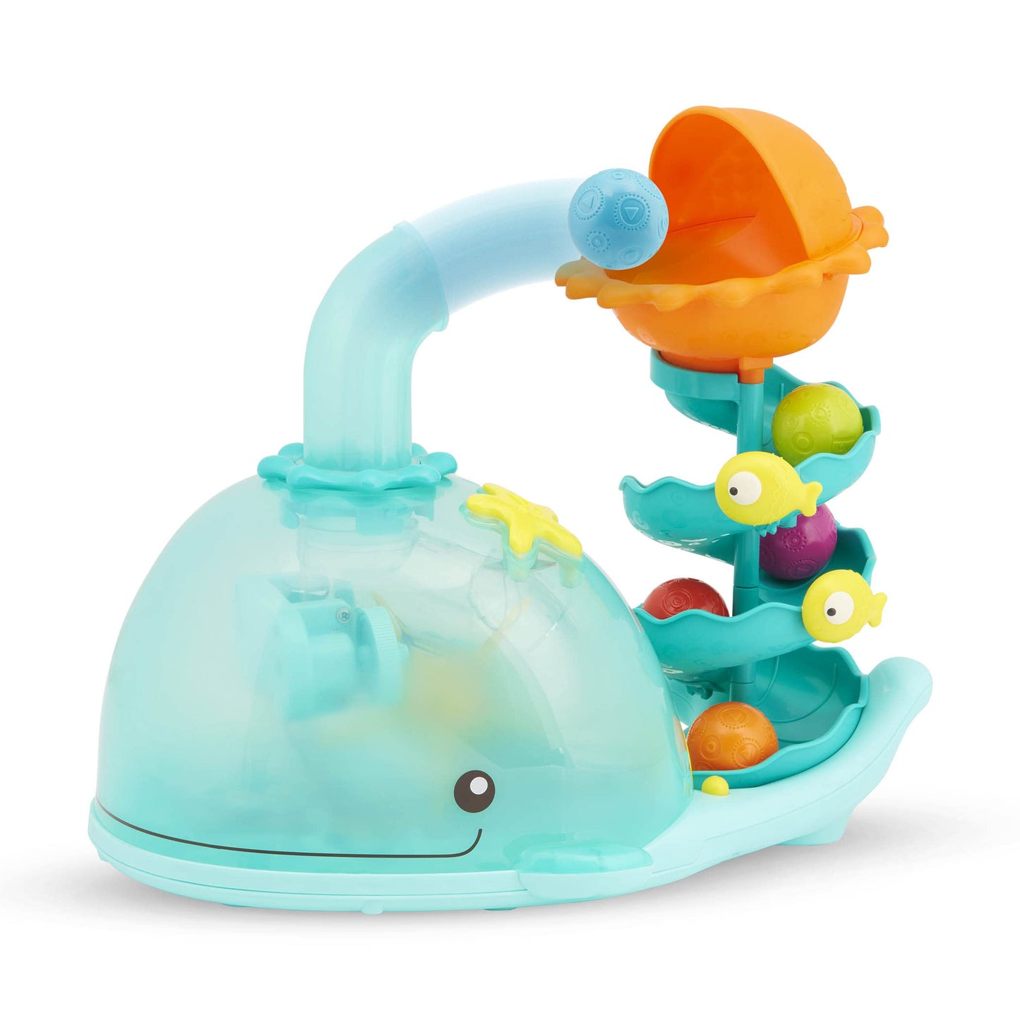 B. toys – Musical Whale Ball Popper with Lights – Developmental Sensory and Fine Motor Development – Baby Toy with 5 Balls – Babies, Toddlers – Poppity Whale – 9+ Months