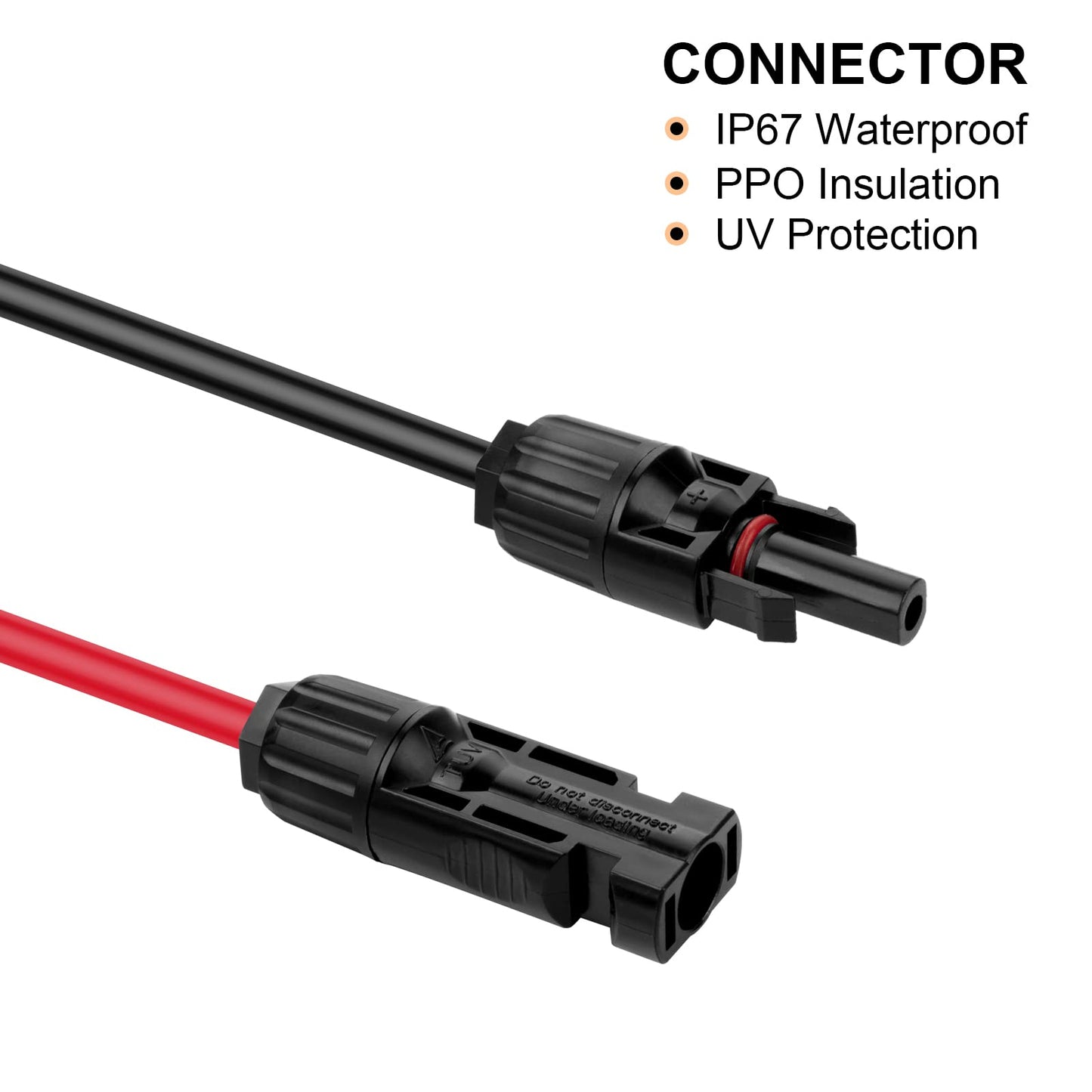 Geosiry 30FT 10AWG Solar Panel Extension Cable, Solar Extension Cable with Female and Male Connector, Solar Cable for Solar Panels, Charge Controller (10AWG 30FT)