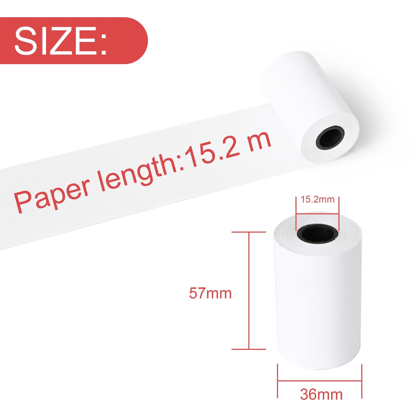 L LIKED 2 1/4" x 50' Thermal Paper Receipt Rolls, 96 Rolls Cash Register POS Receipt Paper